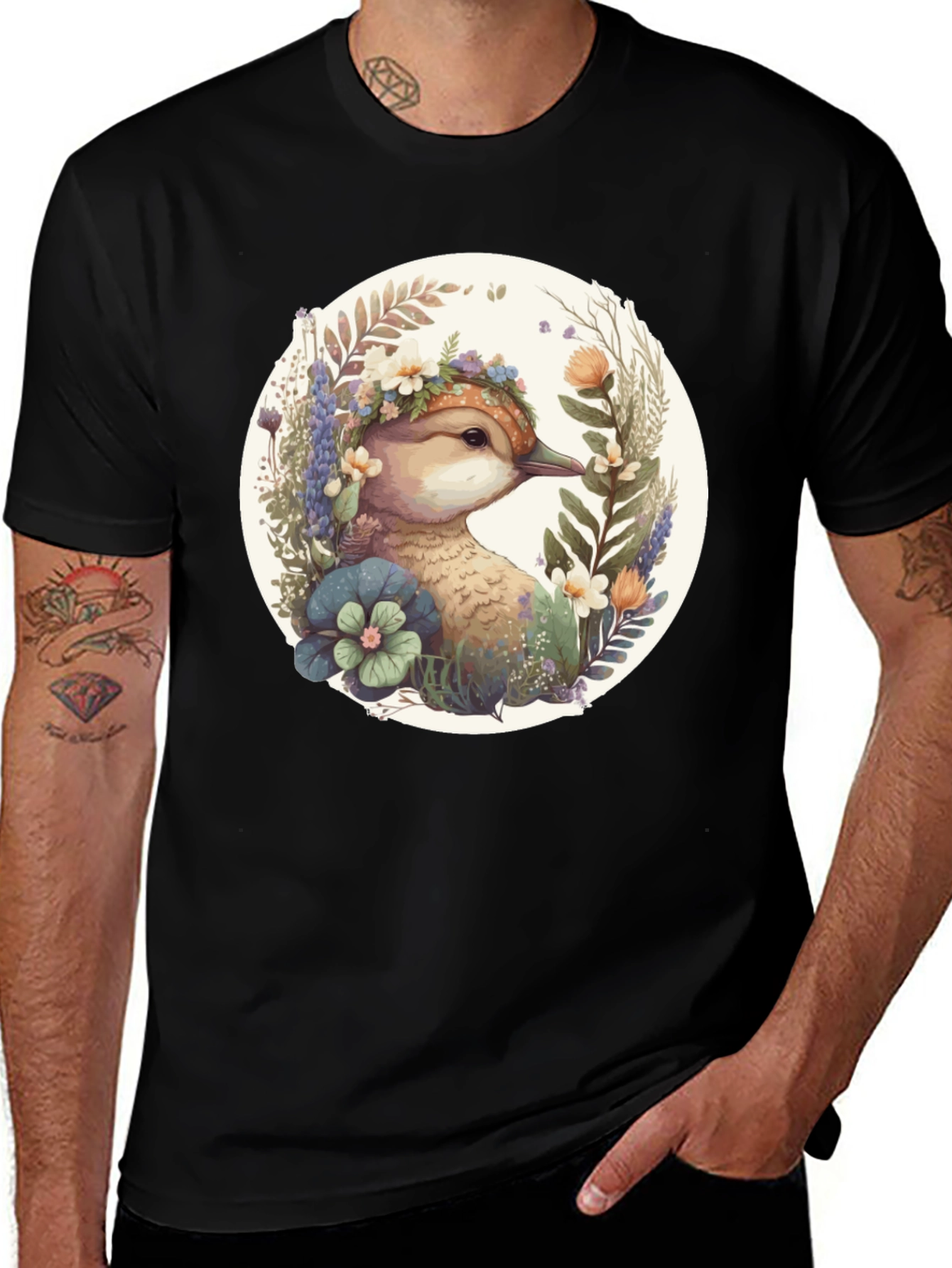 Variant 16 of Floral Duck Graphic T-Shirt