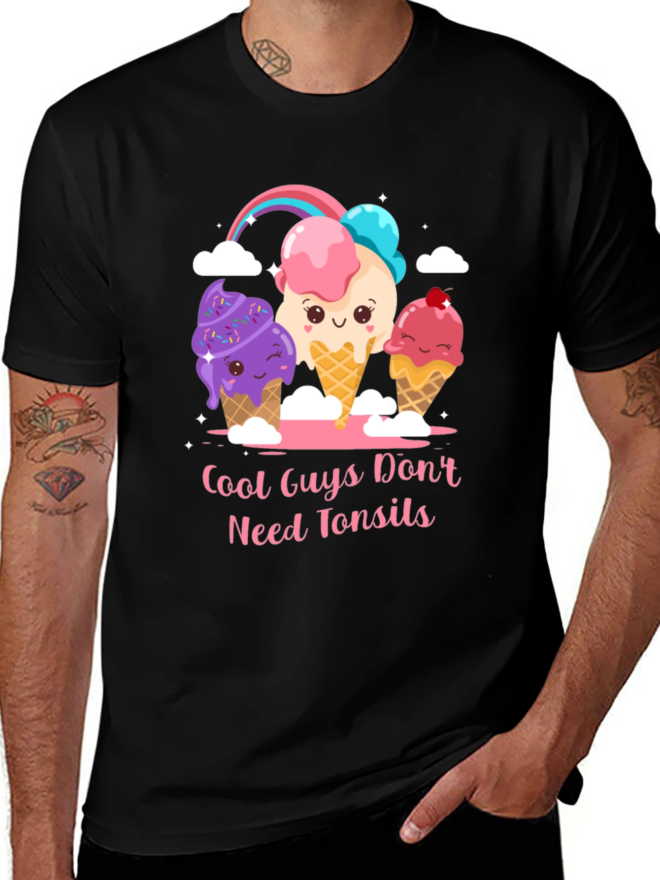 Variant 27 of Cool Guys Ice Cream Graphic T-Shirt