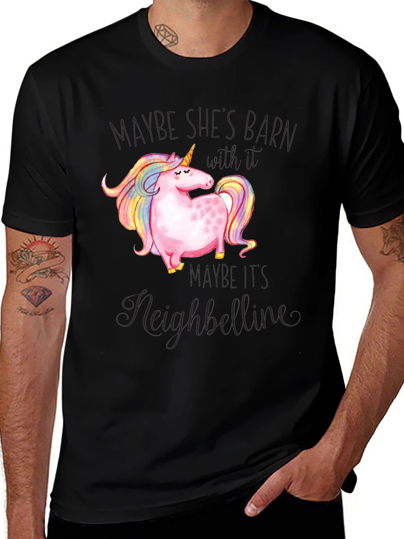 Variant 24 of Unicorn "Neighbelline" Graphic T-Shirt