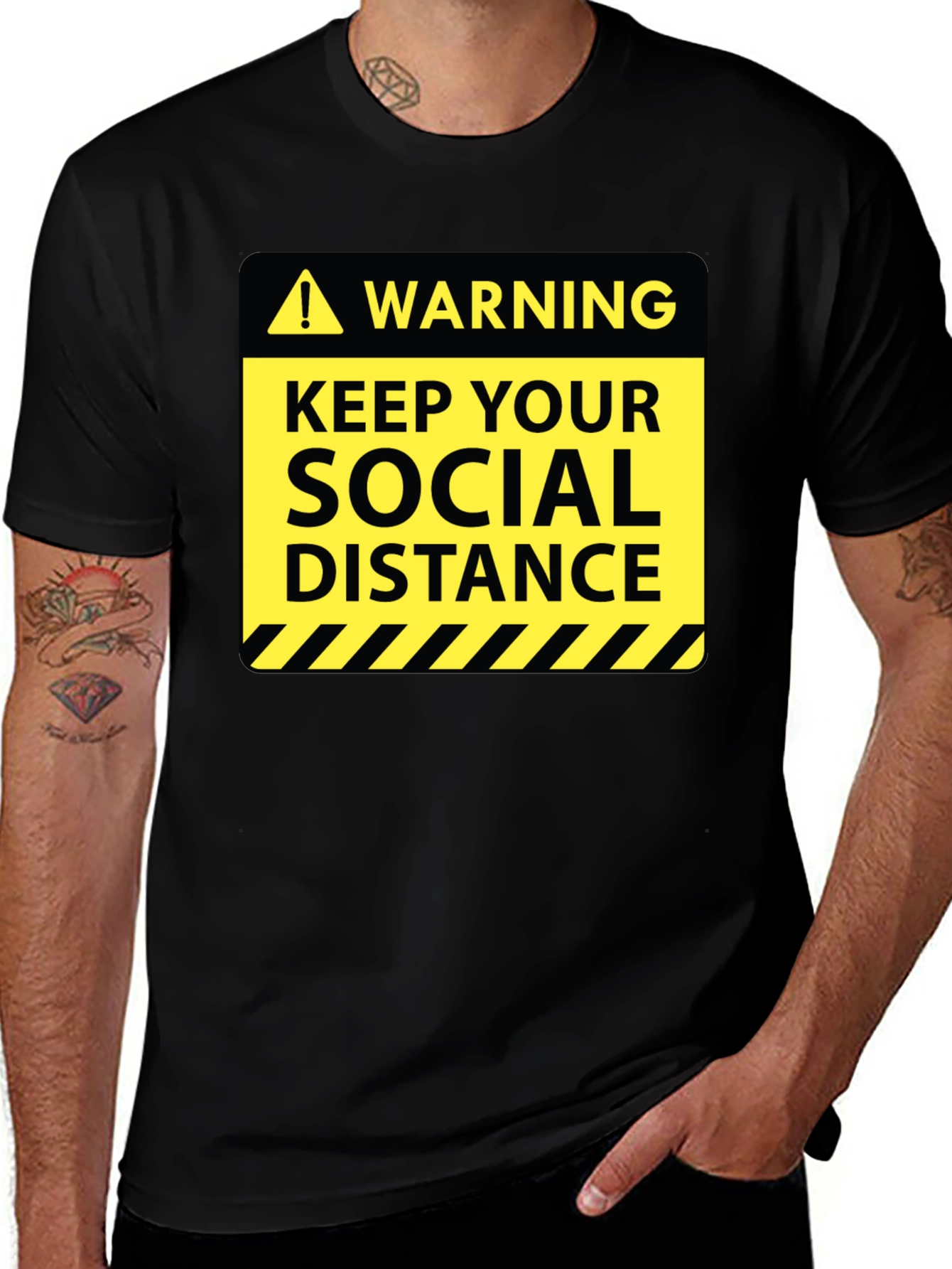 Variant 15 of Warning: Keep Your Social Distance T-Shirt