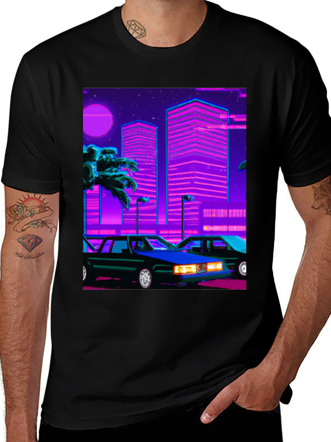 Variant 30 of Retro Wave Style Graphic T-Shirt