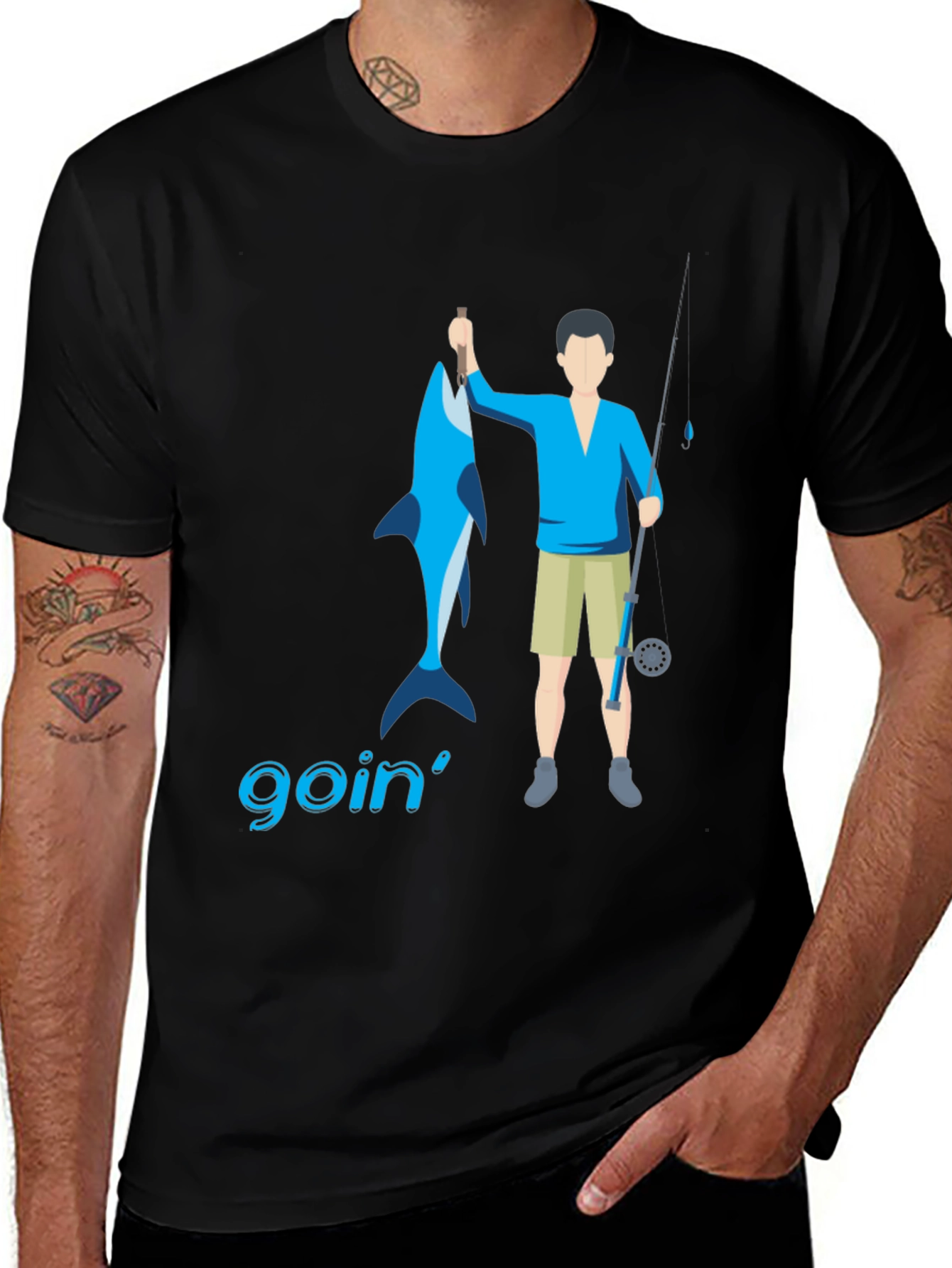 Variant 6 of Goin' Fishin' Graphic Tee