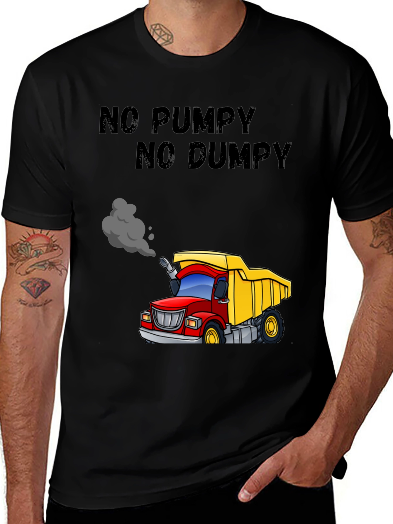 Variant 21 of No Pumpy No Dumpy Cartoon Truck T-Shirt