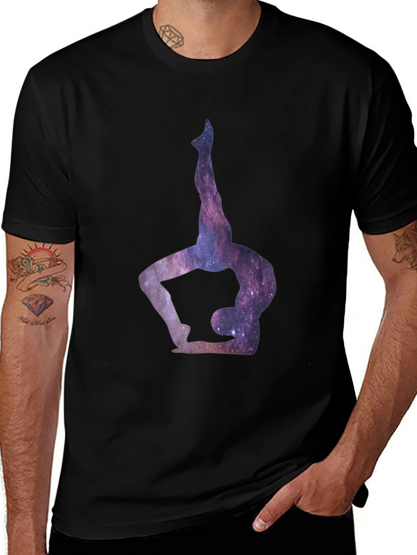 Variant 5 of Cosmic Yoga Pose Graphic Tee