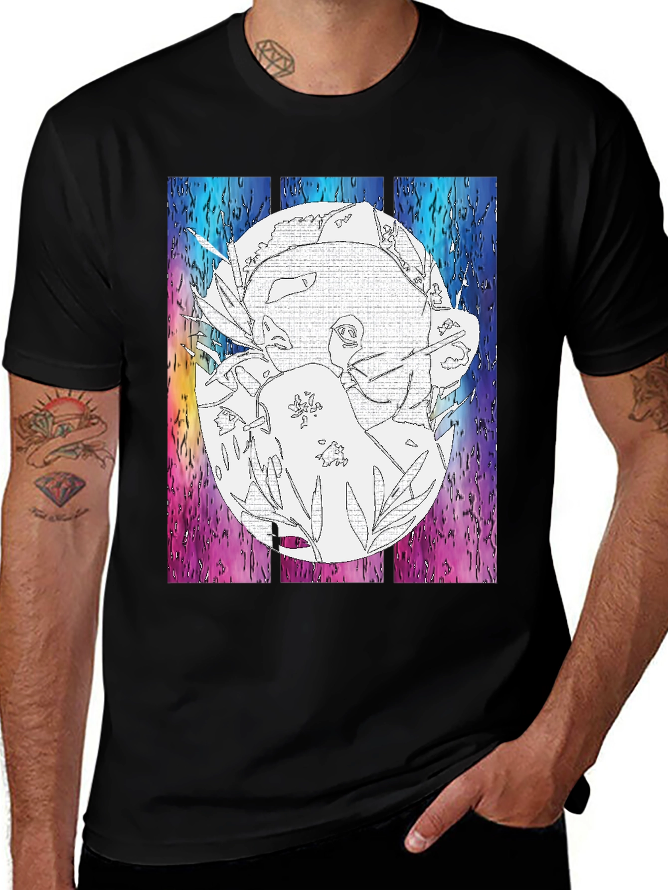 Variant 13 of Abstract Art Black T-Shirt