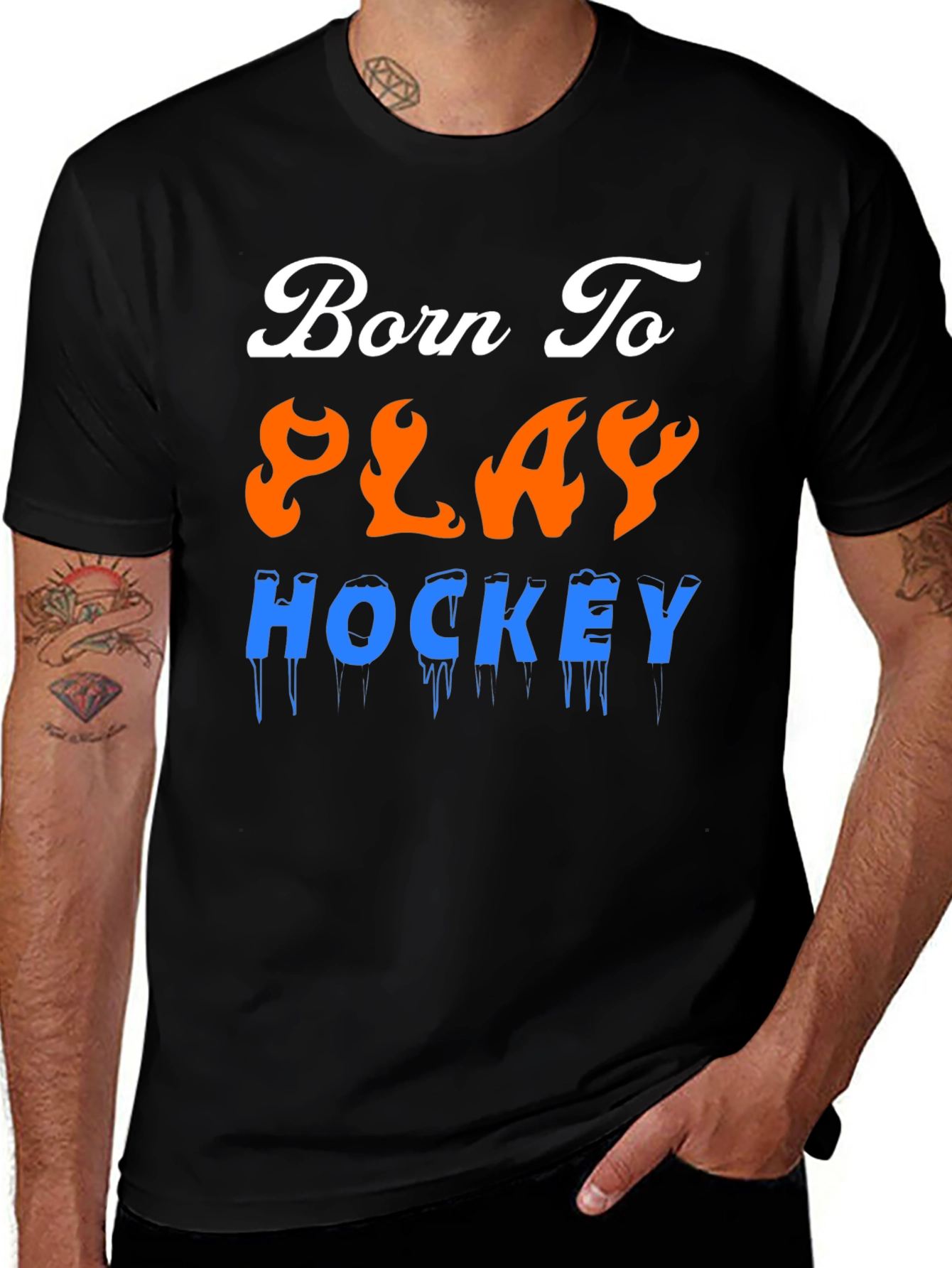 Variant 14 of Born To Play Hockey T-Shirt
