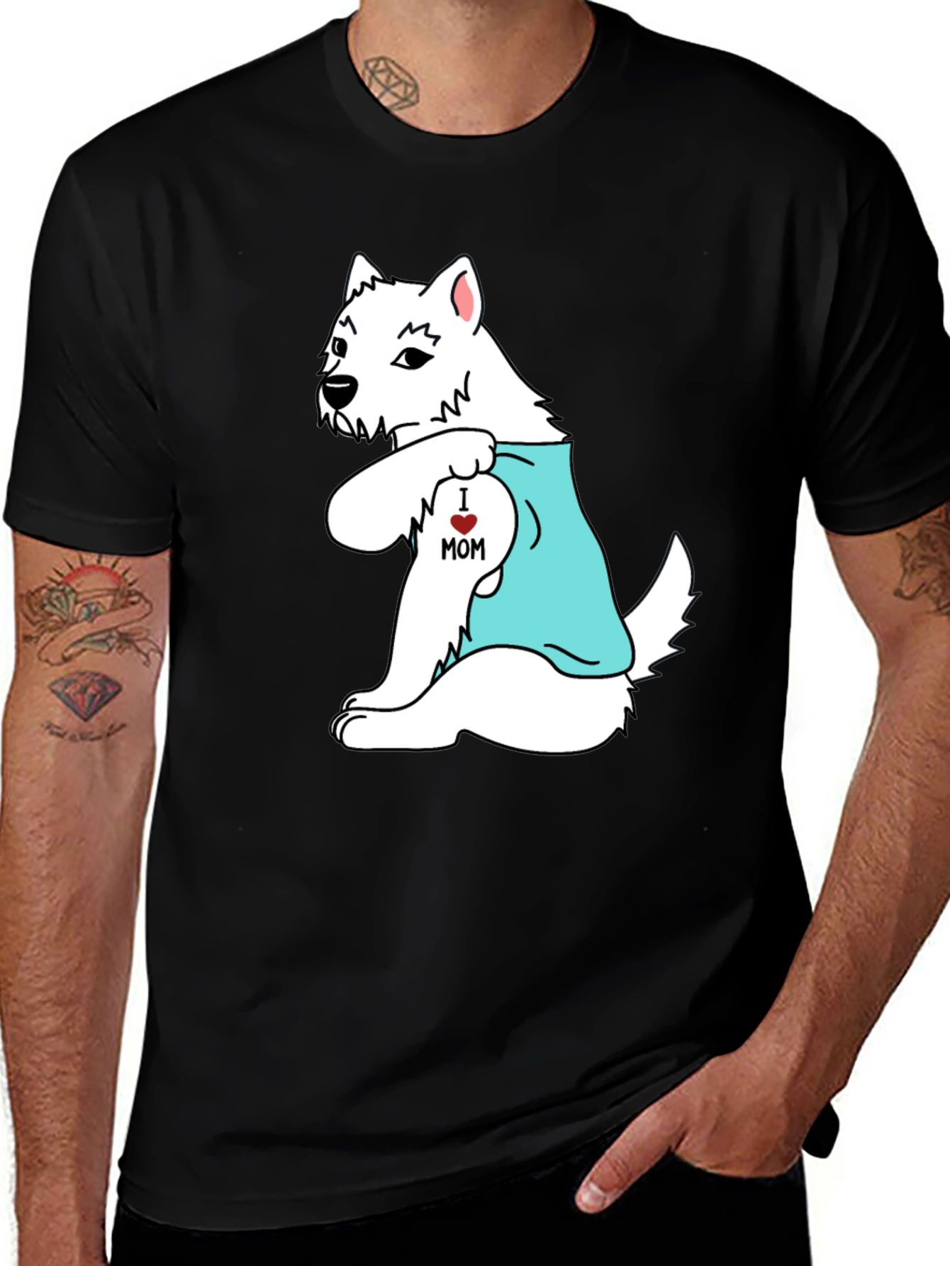 Variant 25 of I Love Mom Westie Dog Graphic Tee