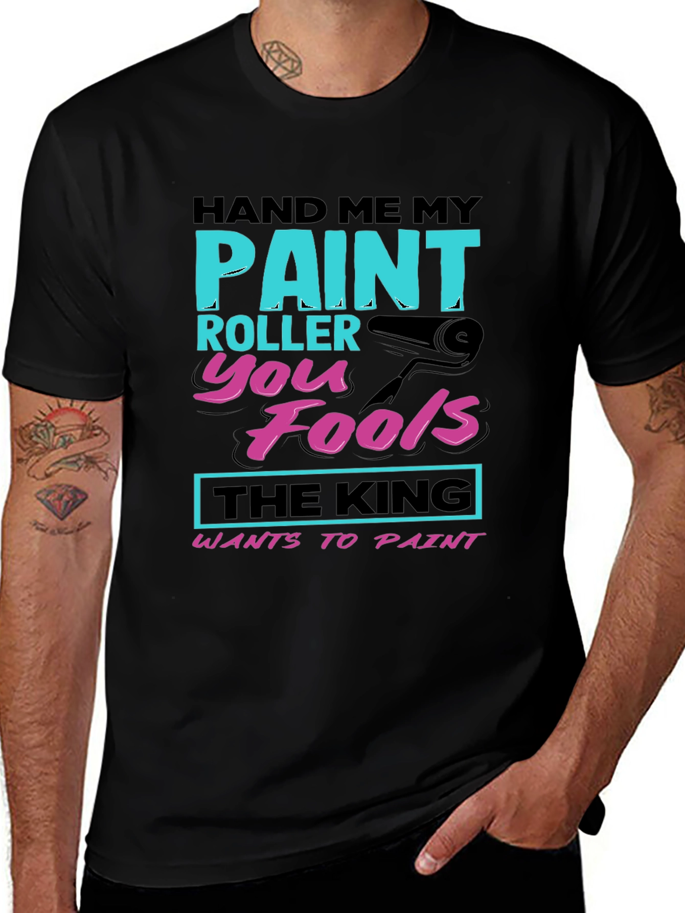Variant 14 of Hand Me My Paint Roller T-Shirt - Painter King Tee
