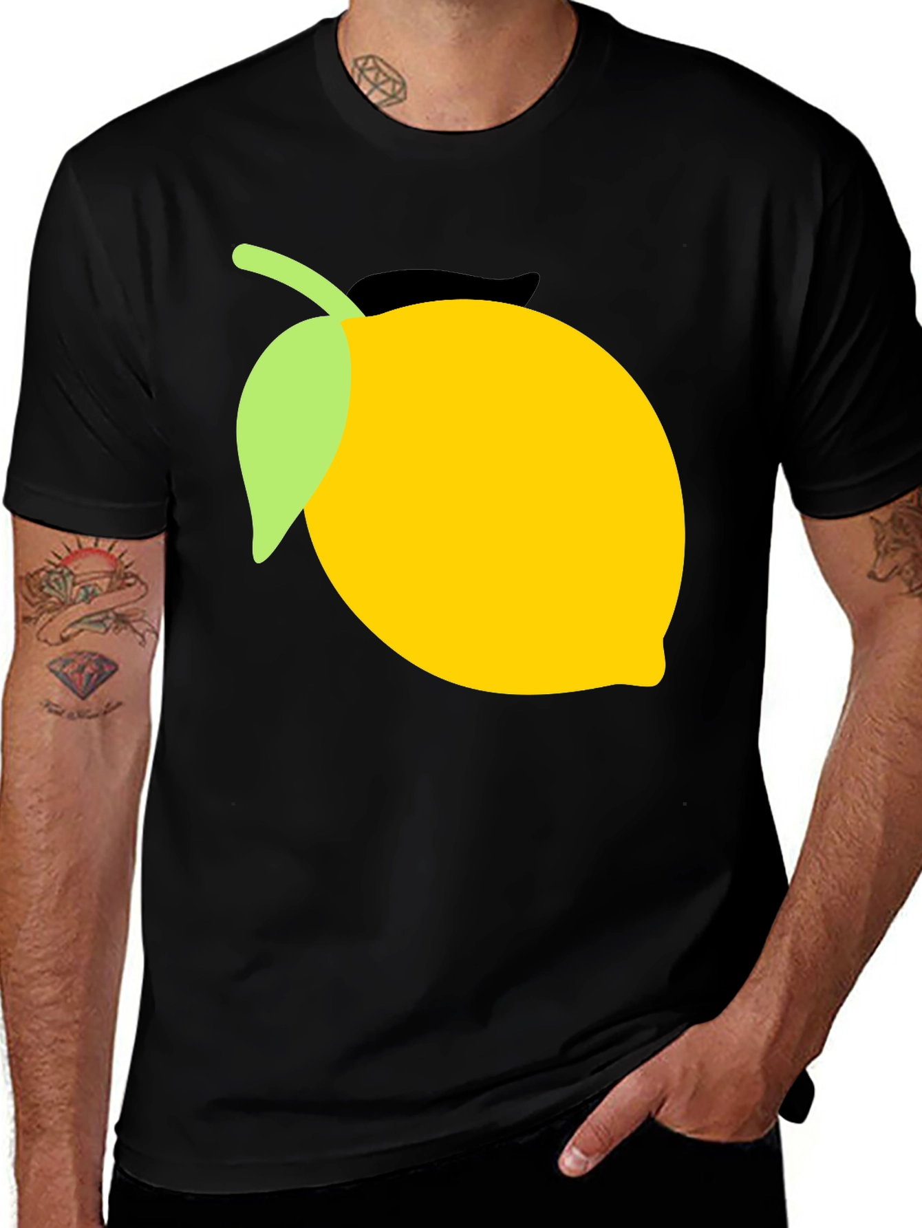 Variant 16 of Lemon Graphic Tee - Black T-Shirt