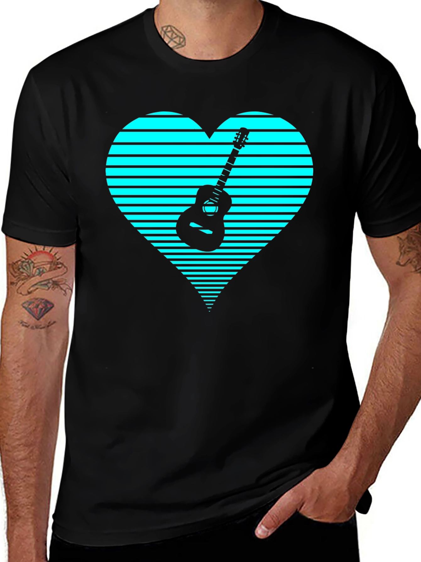 Variant 2 of Guitar Heartbeat T-Shirt
