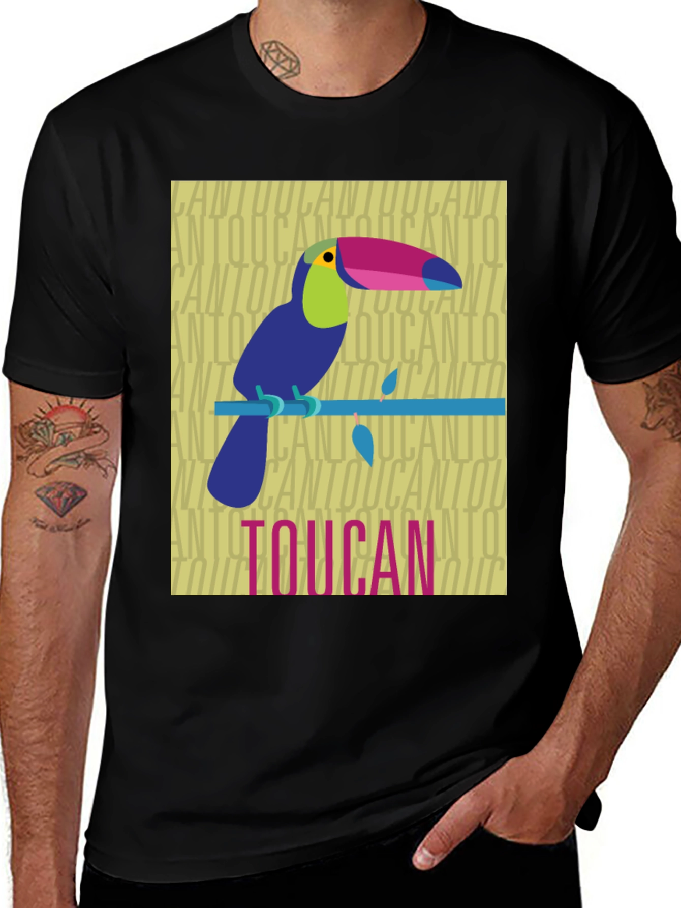 Variant 5 of Toucan Graphic Print T-Shirt - Stylish and Unique