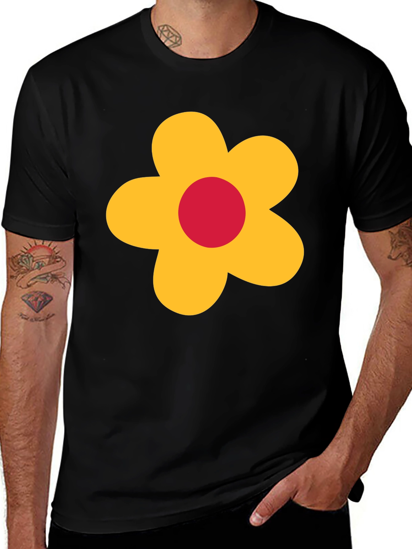 Variant 27 of Retro Flower Graphic Tee - Classic Cool