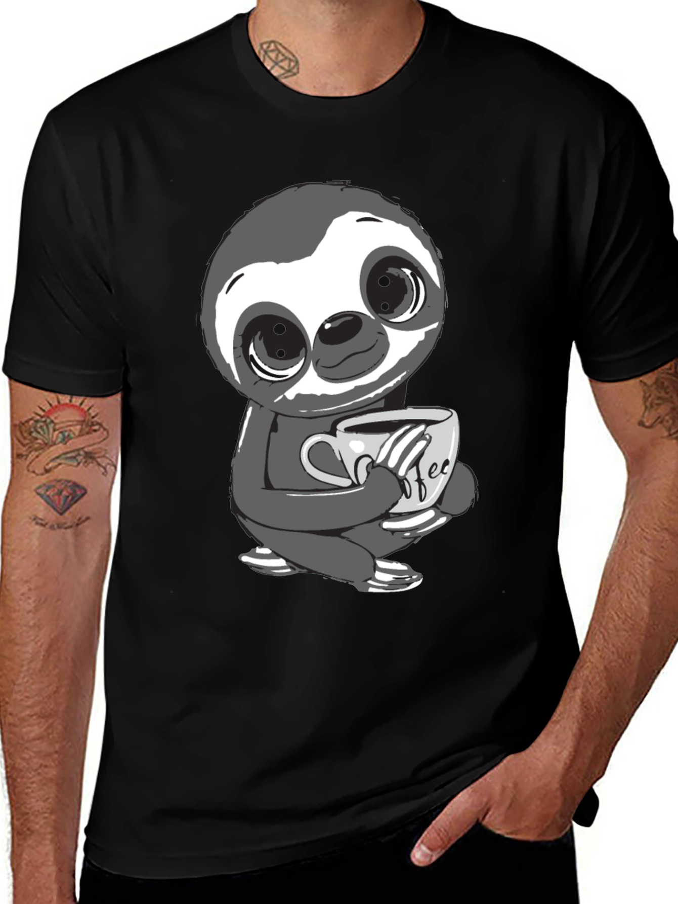 Variant 10 of Sloth Coffee Lover T-Shirt - Cute Animal Graphic Tee