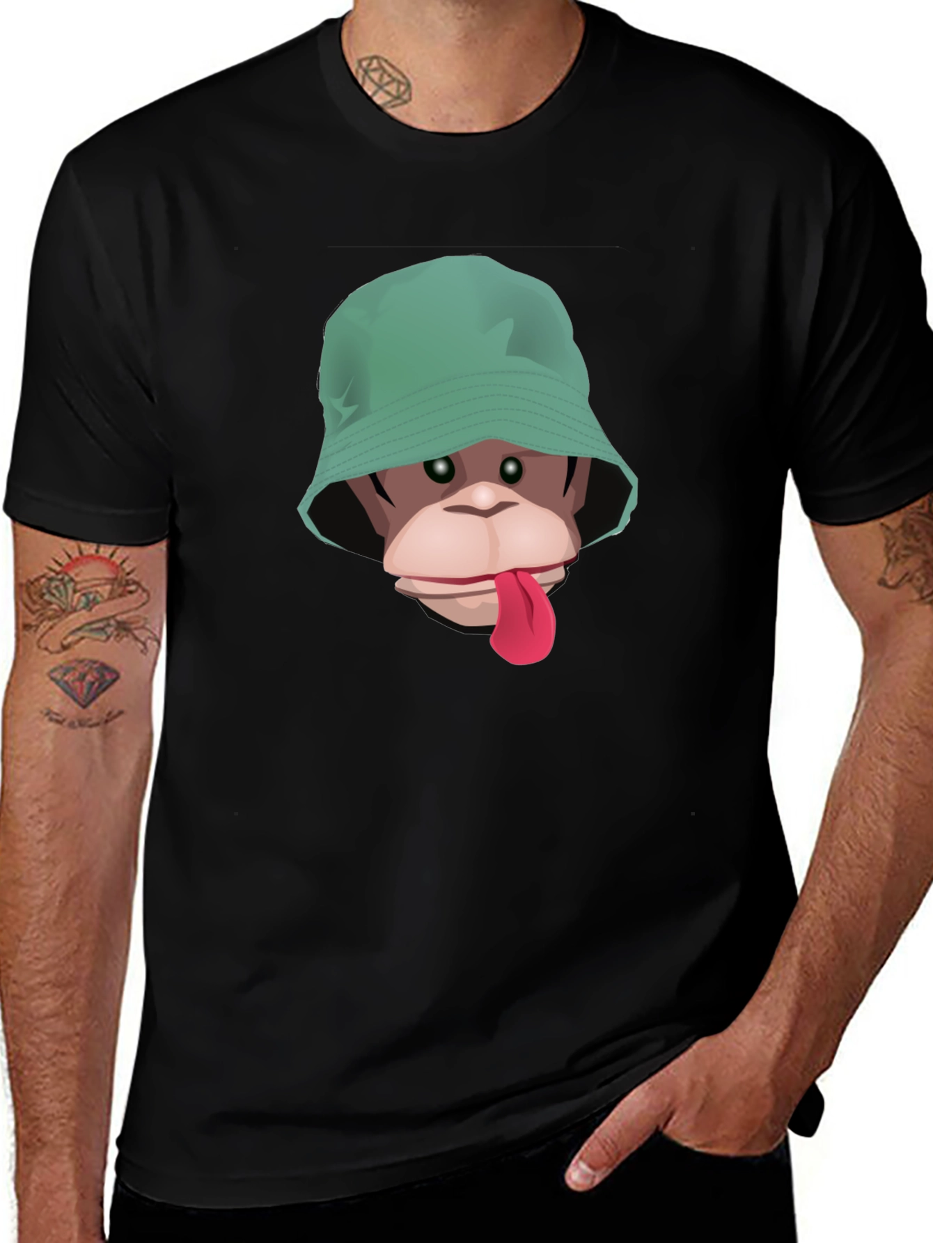 Variant 8 of Monkey Bucket Hat Graphic Tee