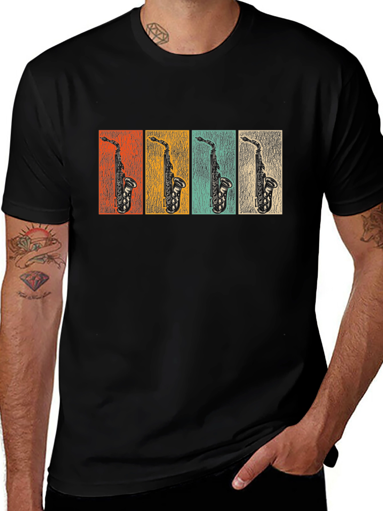 Variant 2 of Retro Saxophone Music T-Shirt