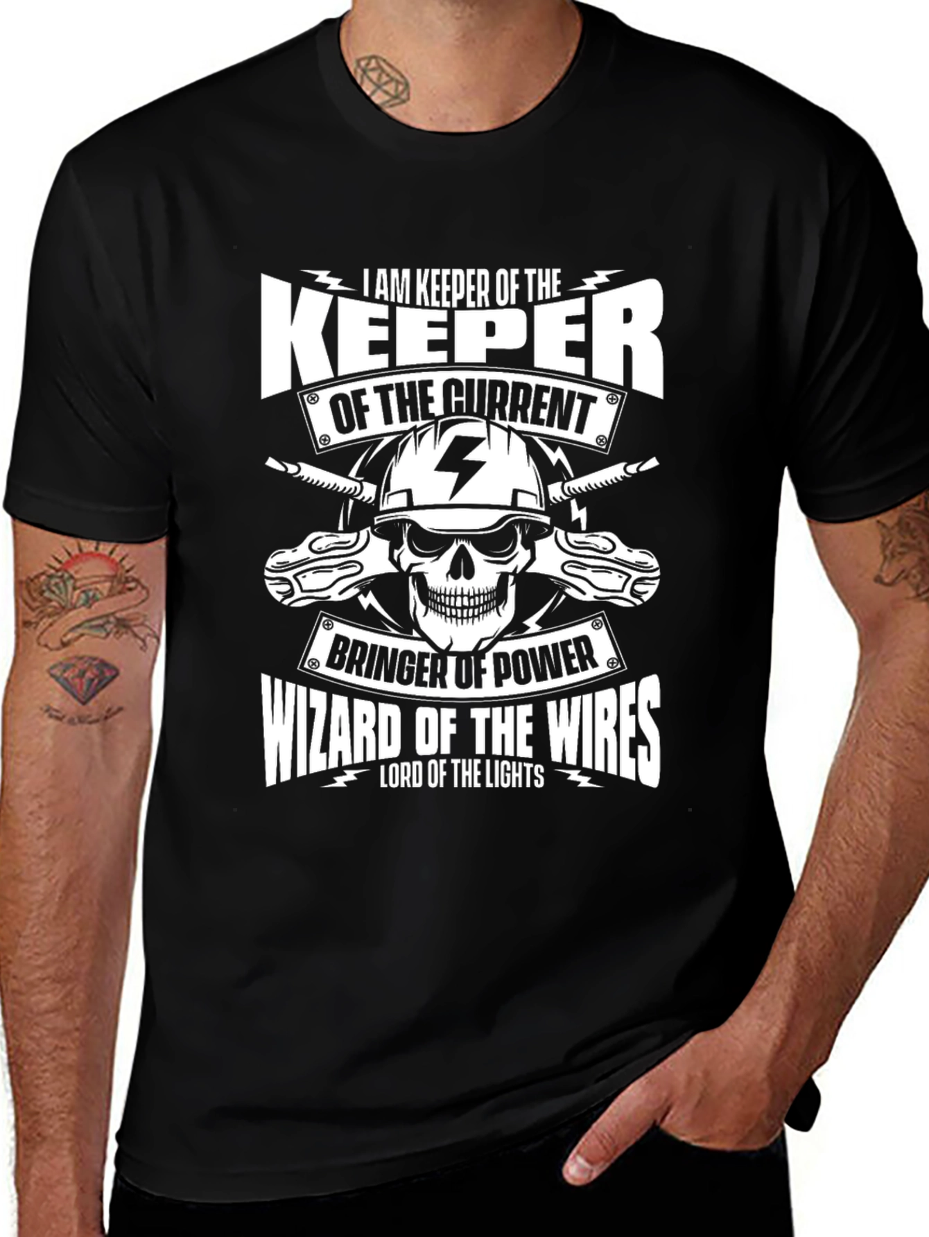 Electrician T-Shirt: Keeper of the Current Design