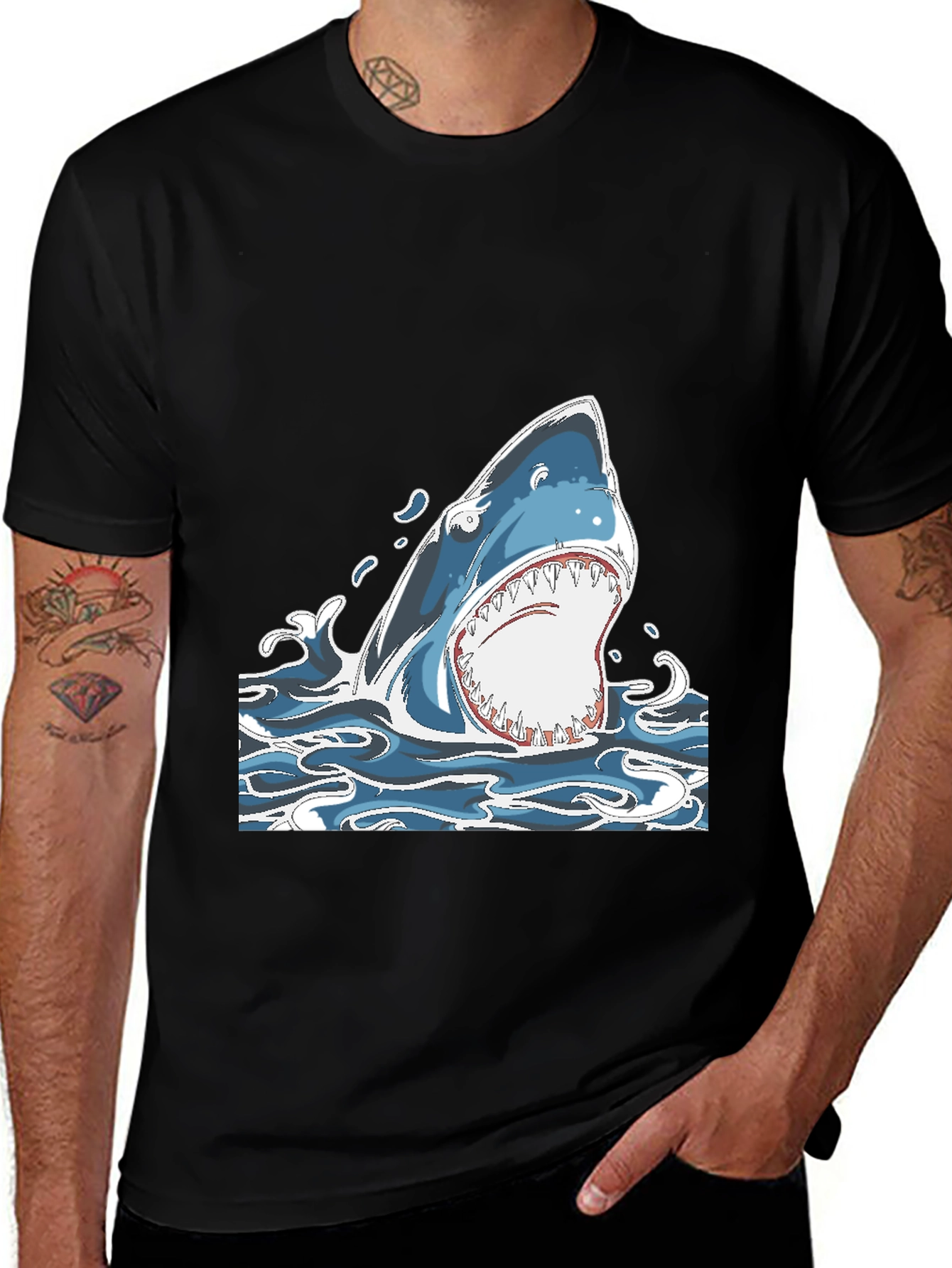 Variant 30 of Shark Attack T-Shirt - Graphic Tee