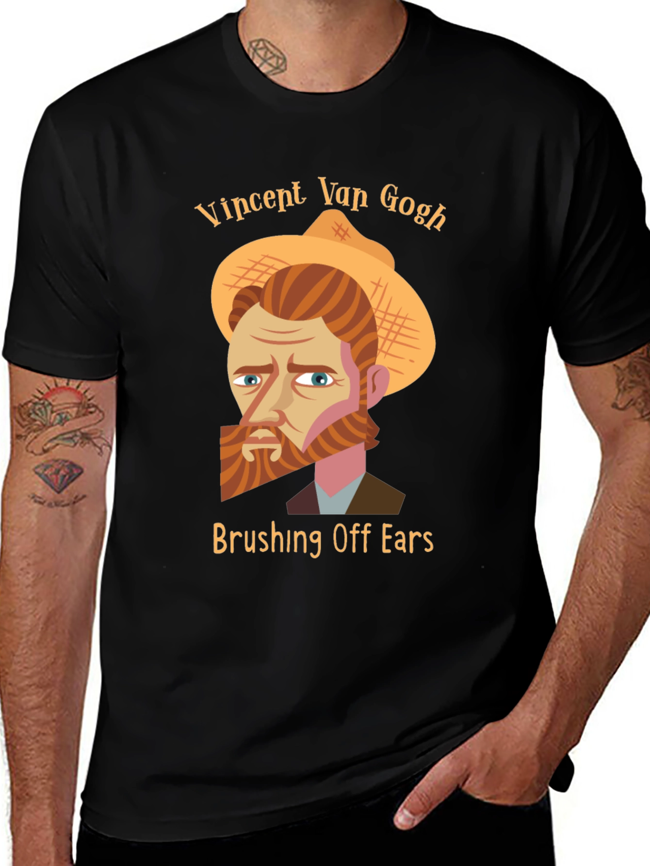 Variant 7 of Vincent Van Gogh Brushing Off Ears T-Shirt