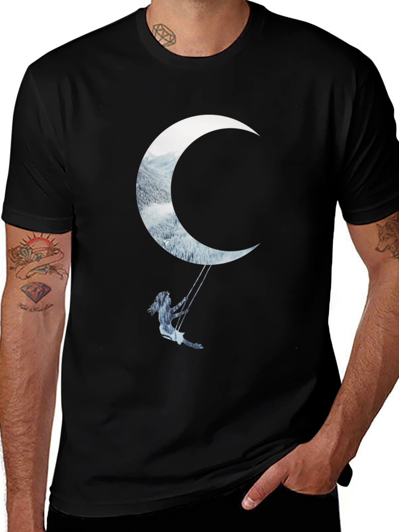 Variant 28 of Moon Swing Graphic Tee - Stylish Comfort