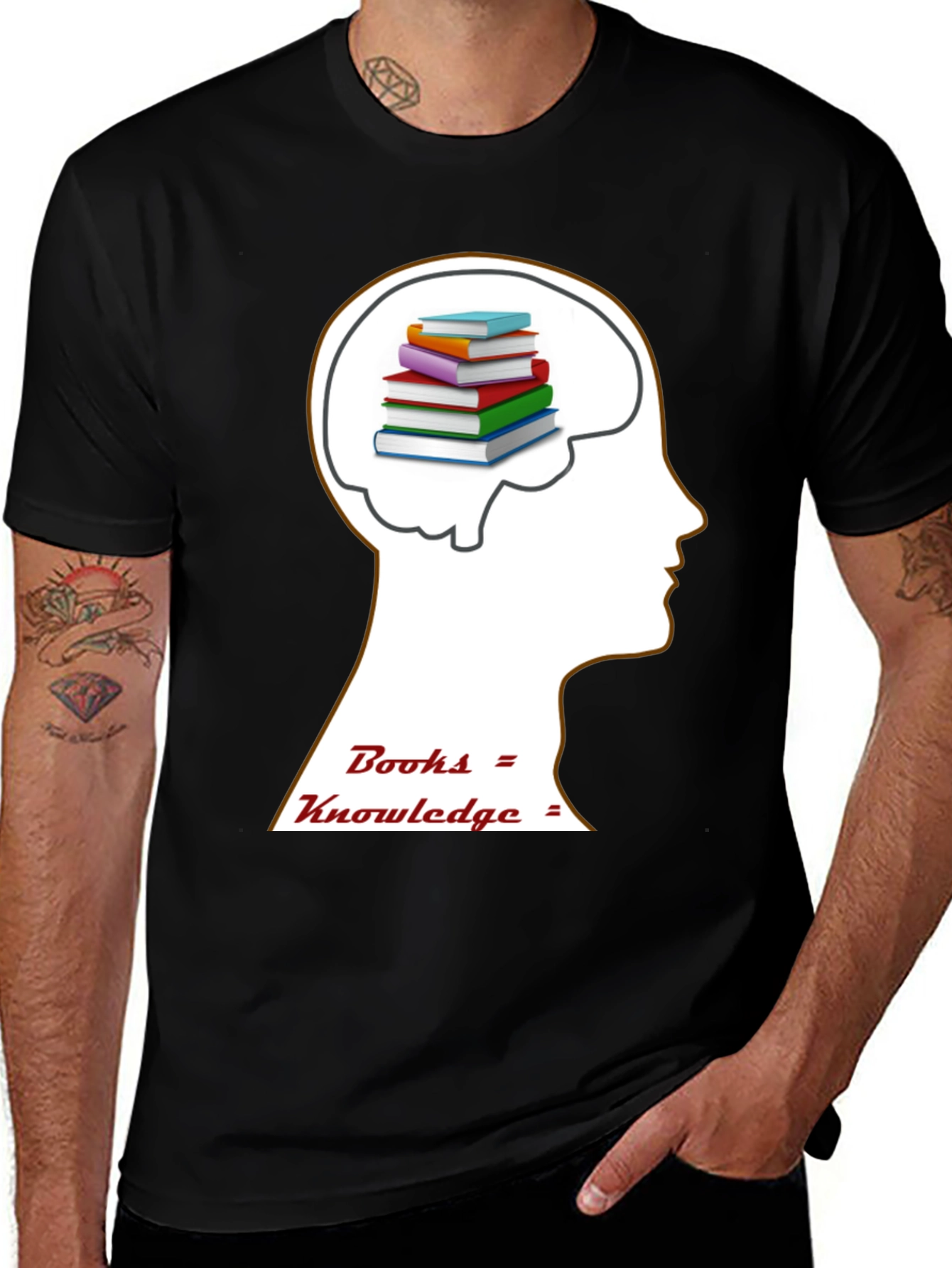 Variant 4 of Books = Knowledge Graphic Tee