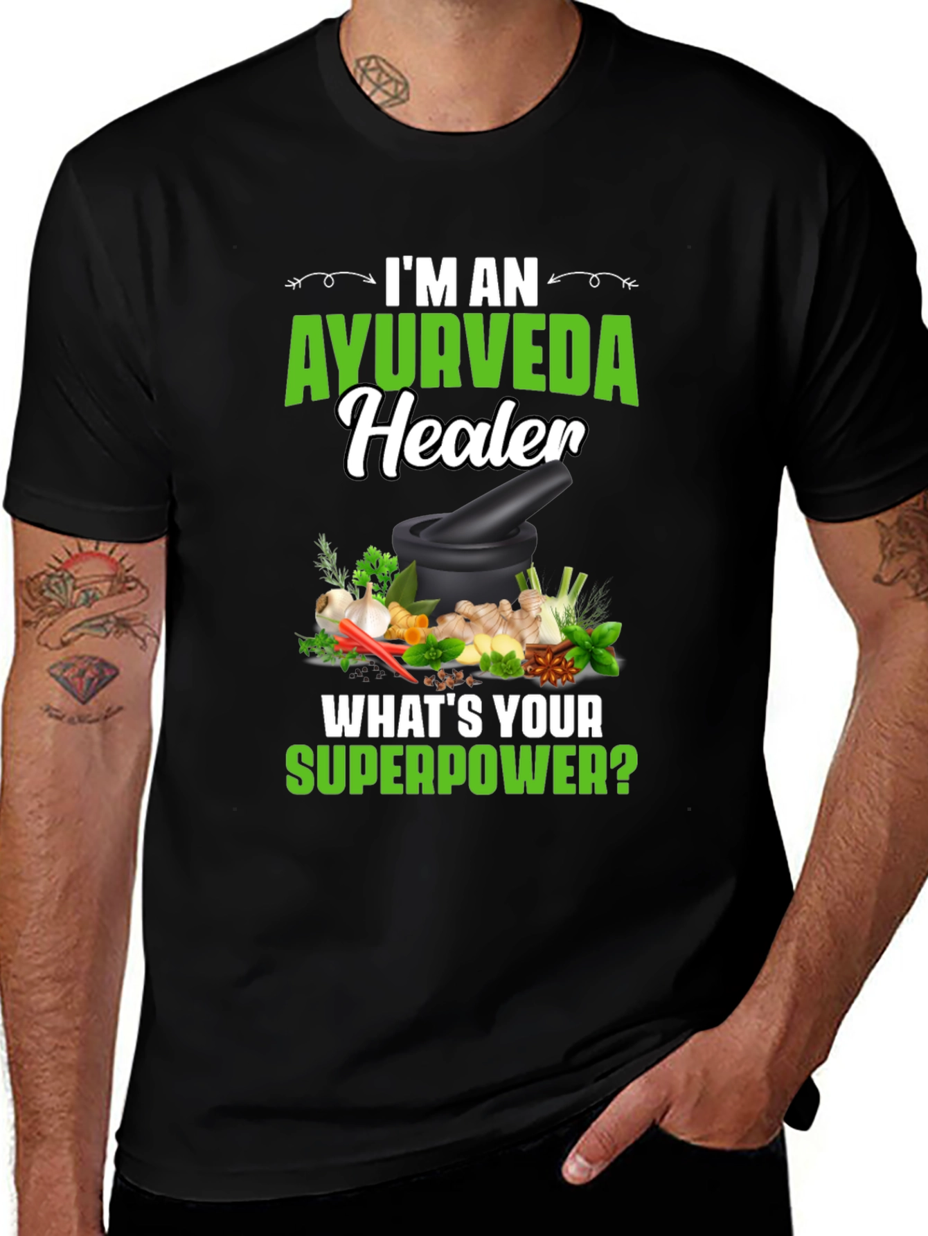 Ayurveda Healer T-Shirt: Herbal Remedy Superpower