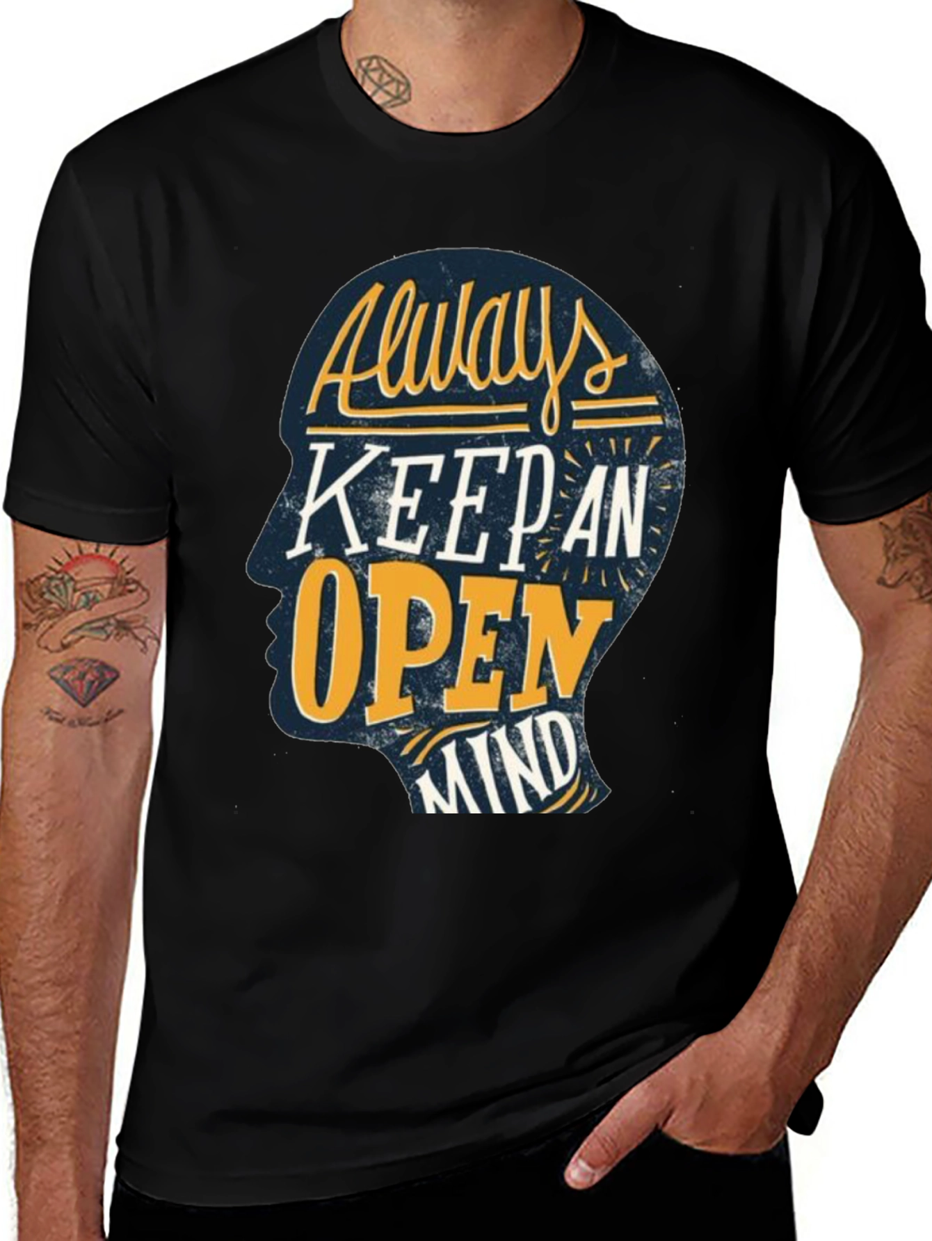 Variant 7 of Always Keep An Open Mind Graphic T-Shirt