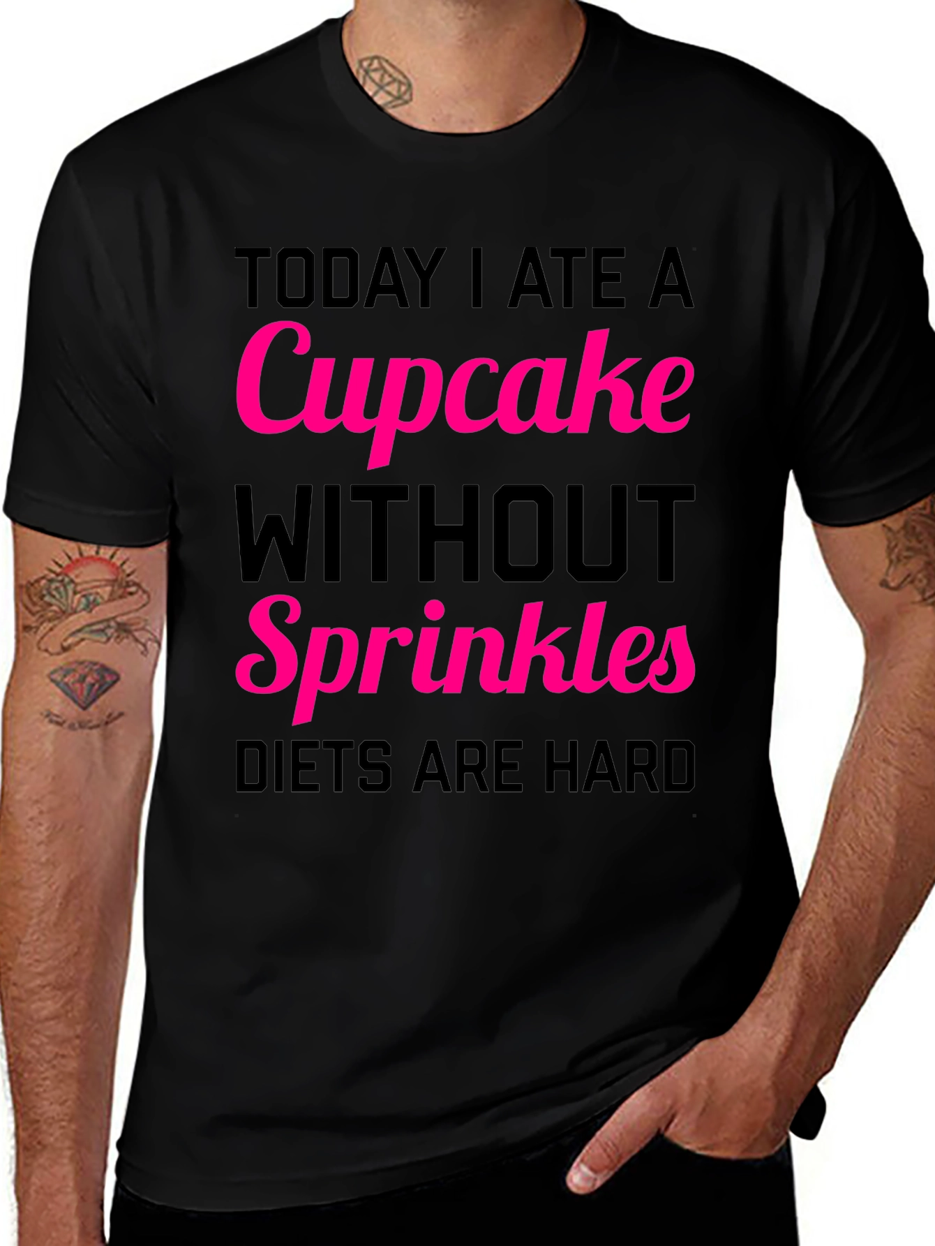 Variant 25 of Cupcake Diet T-Shirt - Funny Graphic Tee