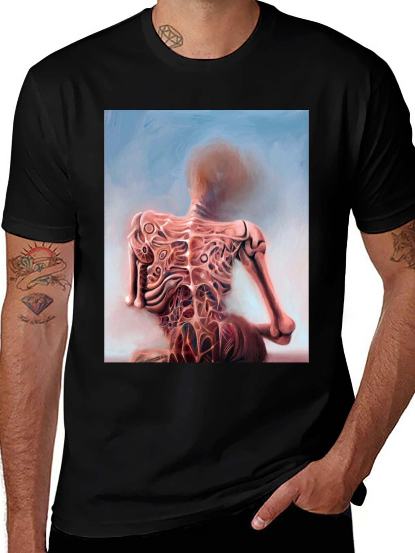 Variant 6 of Surreal Organic Anatomy T-Shirt