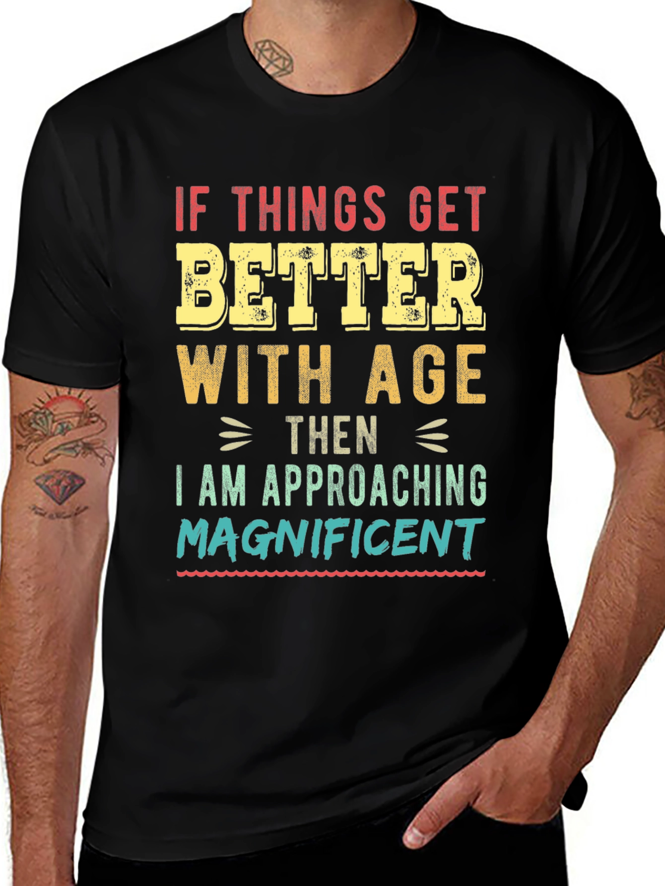 Variant 25 of Funny 'Better With Age' Graphic T-Shirt