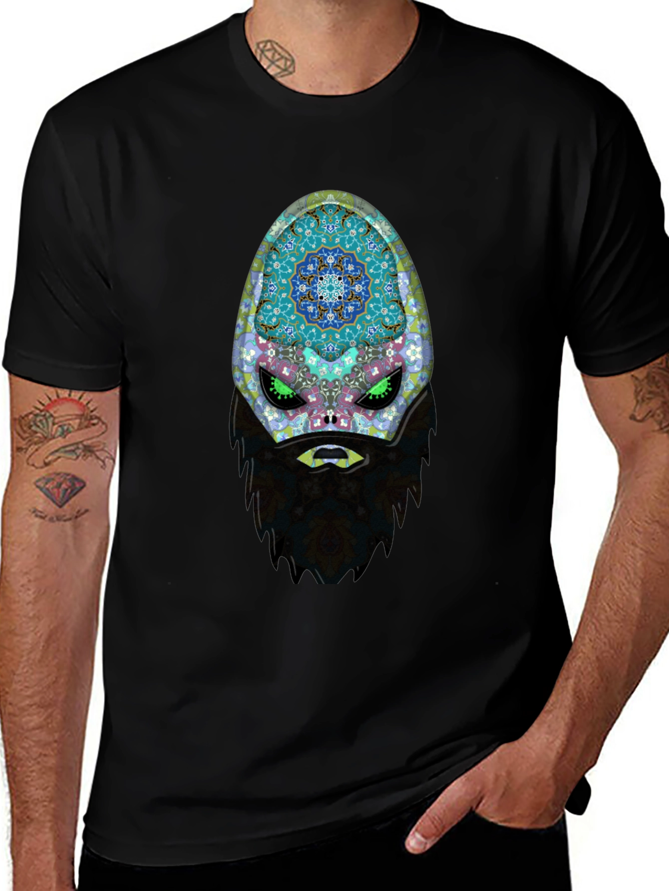 Variant 29 of Alien Mandala Black T-Shirt
