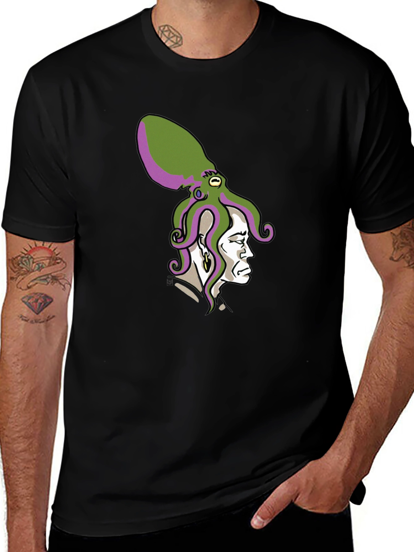 Variant 13 of Octopus Head Graphic Tee - Unique Design