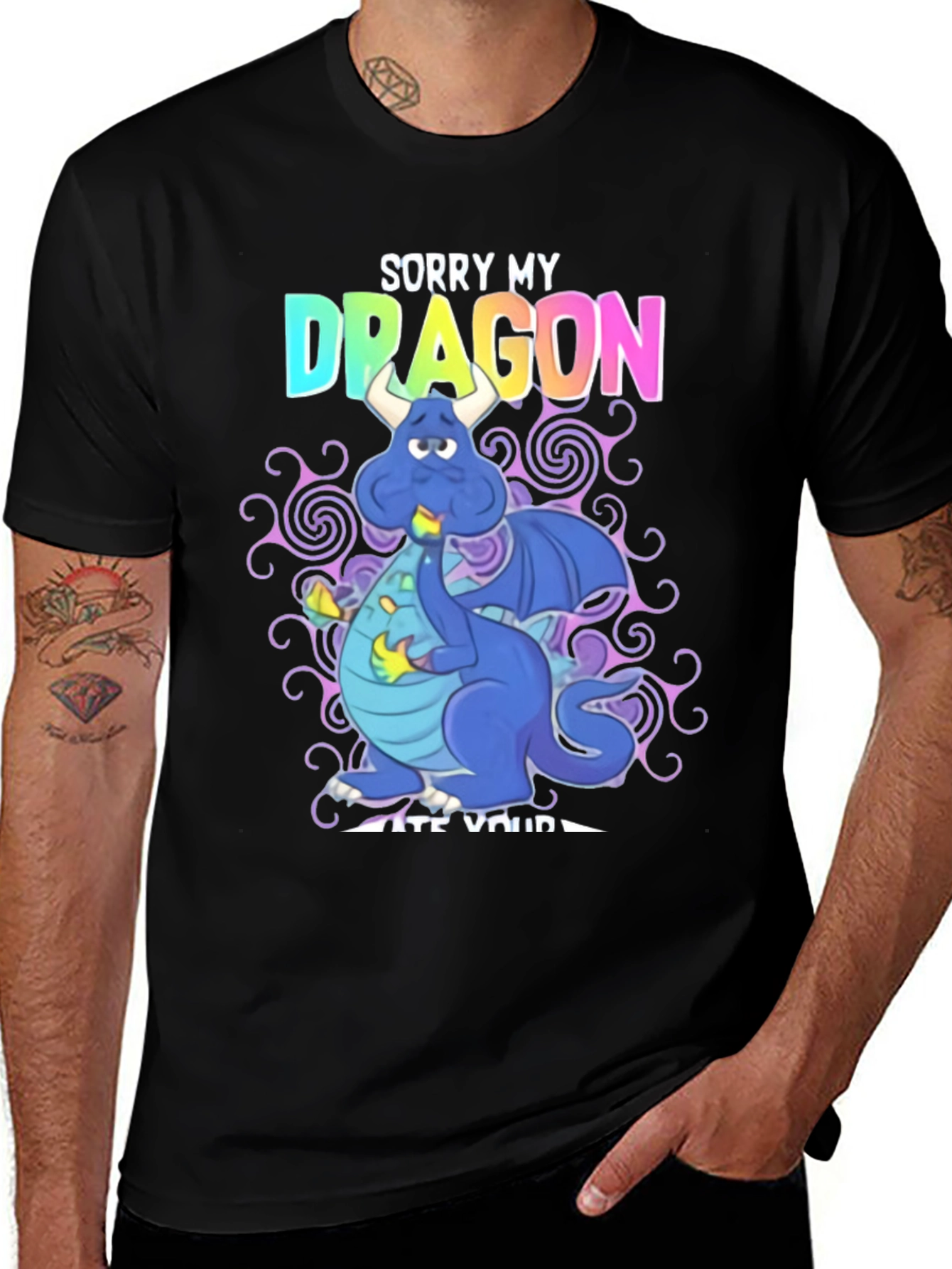 Variant 19 of Sorry My Dragon Ate Your Homework T-Shirt