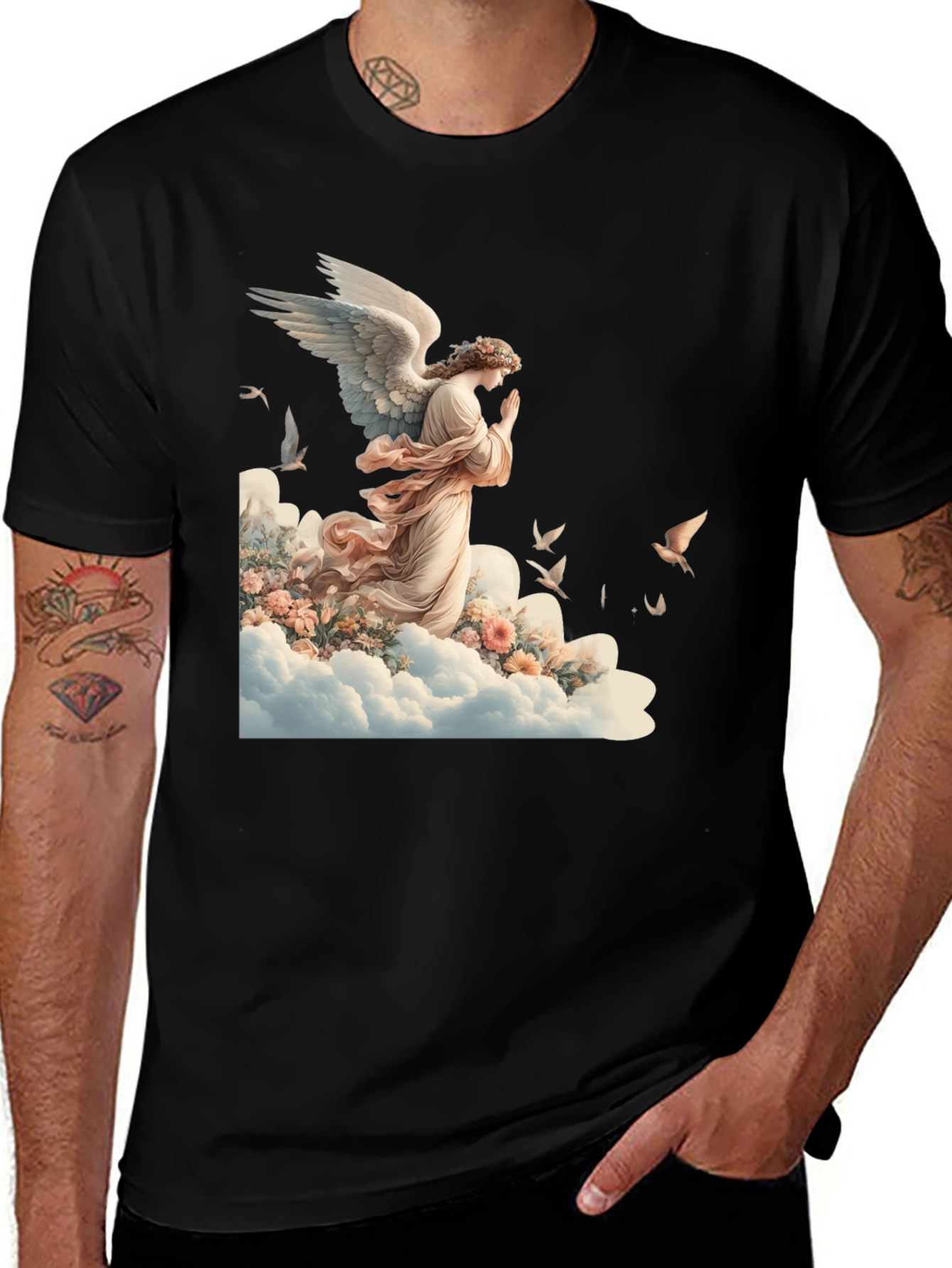 Variant 2 of Angel in the Clouds Graphic Tee