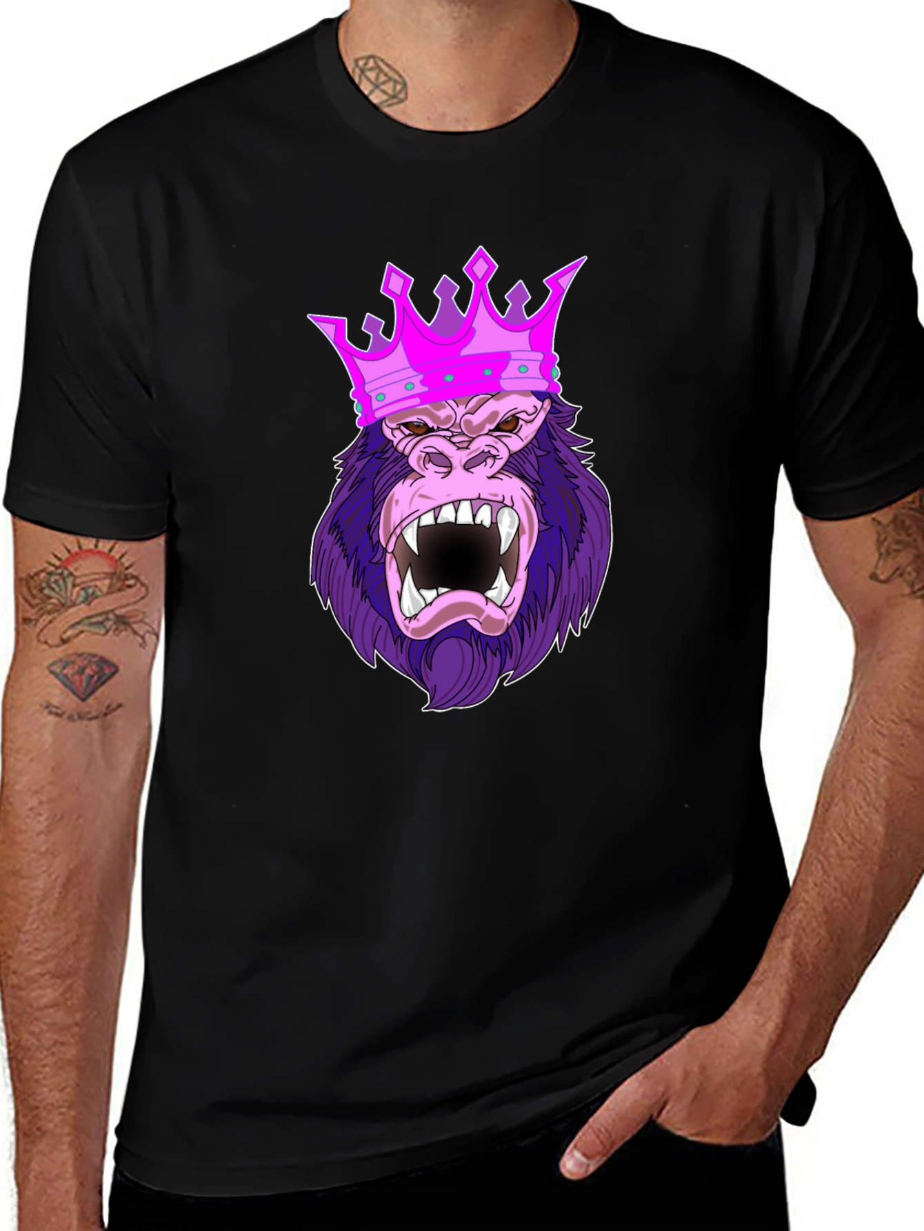 Variant 4 of King Kong T-Shirt - Gorilla Crown Graphic Tee