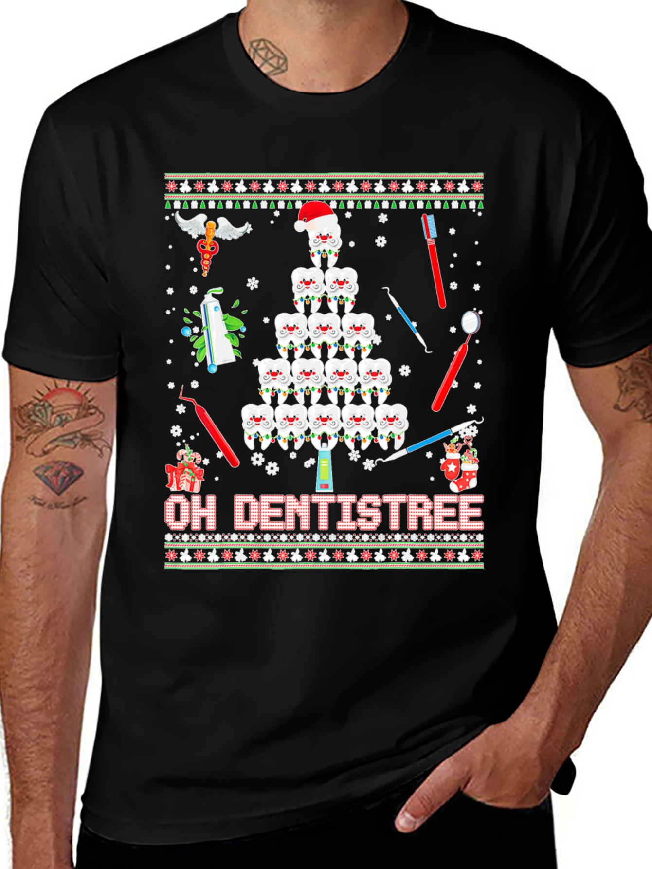 Oh Dentistree Ugly Christmas T-Shirt - Holiday Fun!