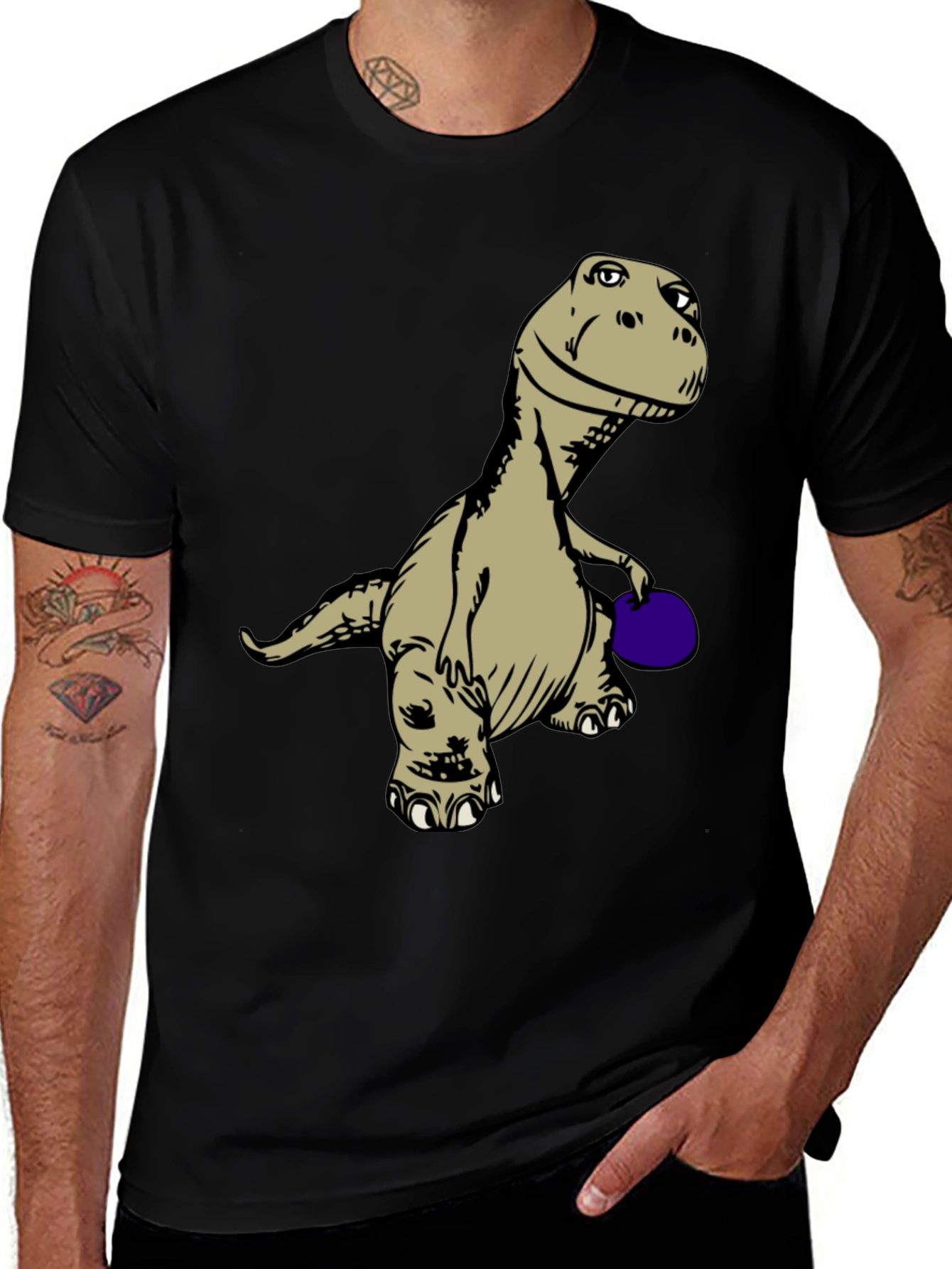 Variant 14 of Dinosaur Bowling T-Shirt - Novelty Graphic Tee