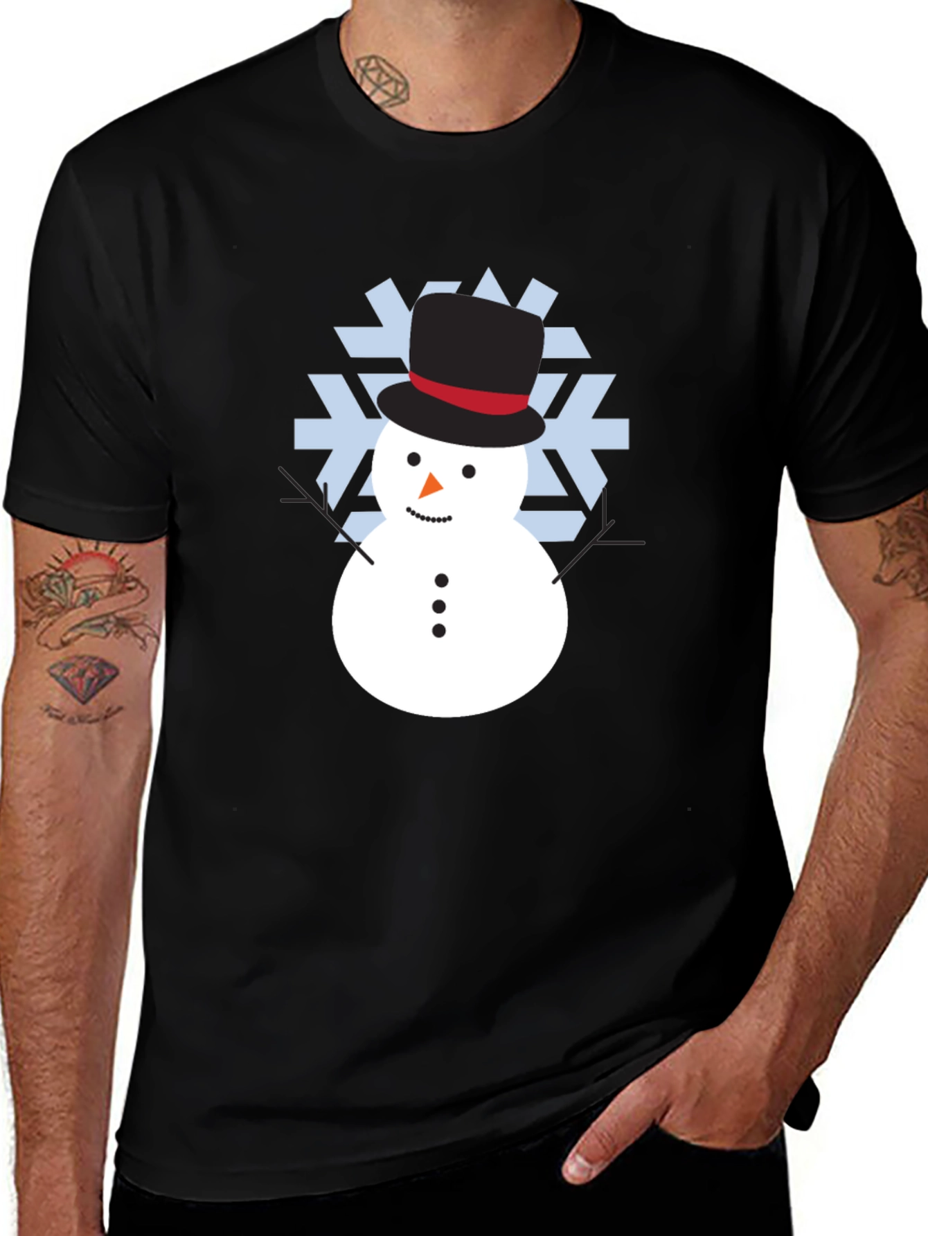 Variant 6 of Snowman Graphic Tee - Holiday Fun