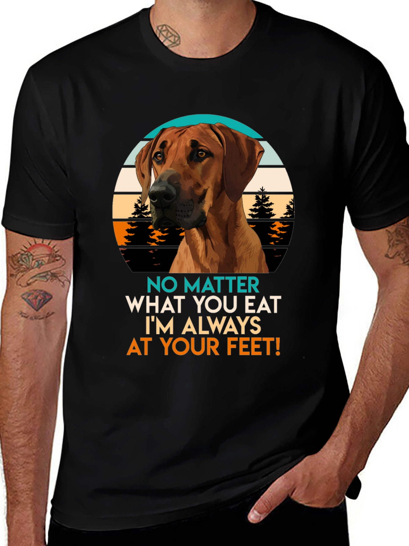 Variant 2 of Dog Lover T-Shirt - "Always At Your Feet!"