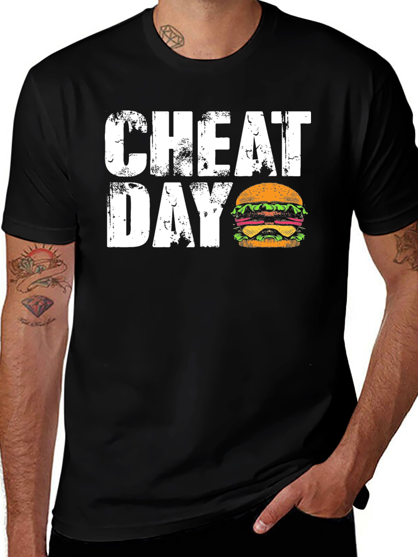 Cheat Day Burger T-Shirt -  Foodie Fun!