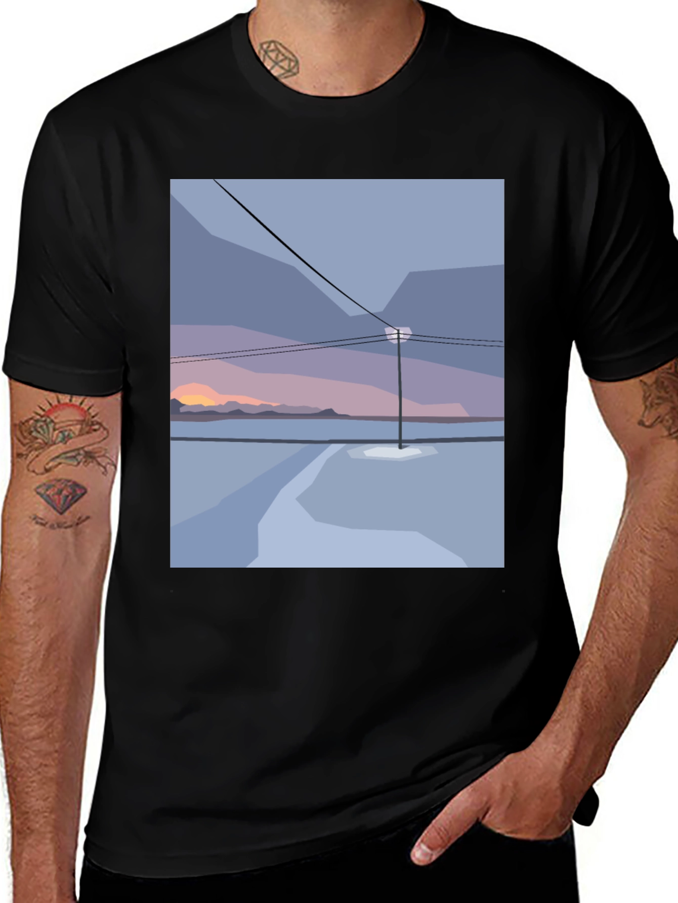 Variant 21 of Minimalist Sunset Graphic Tee