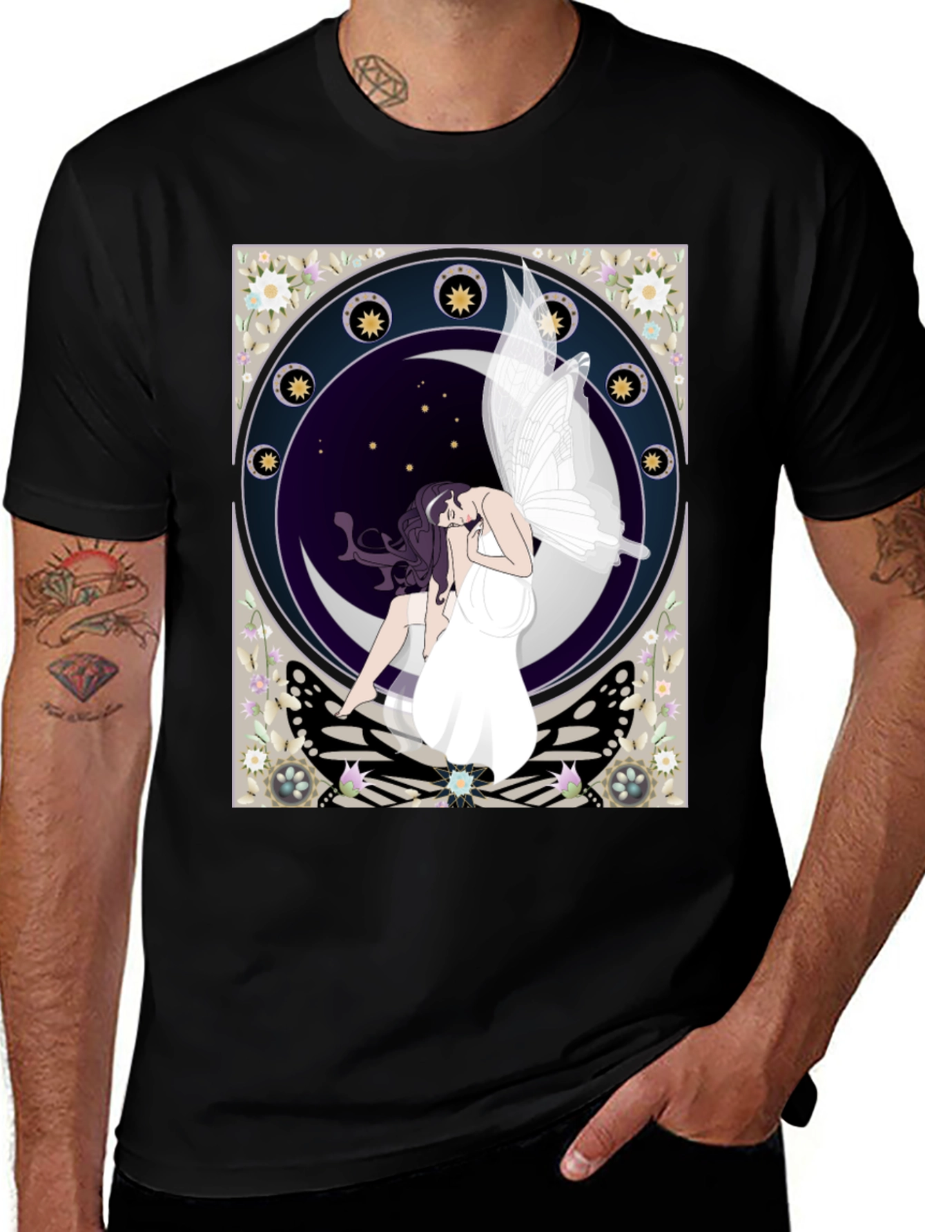 Variant 12 of Moon Fairy Graphic Tee - Mystical Style