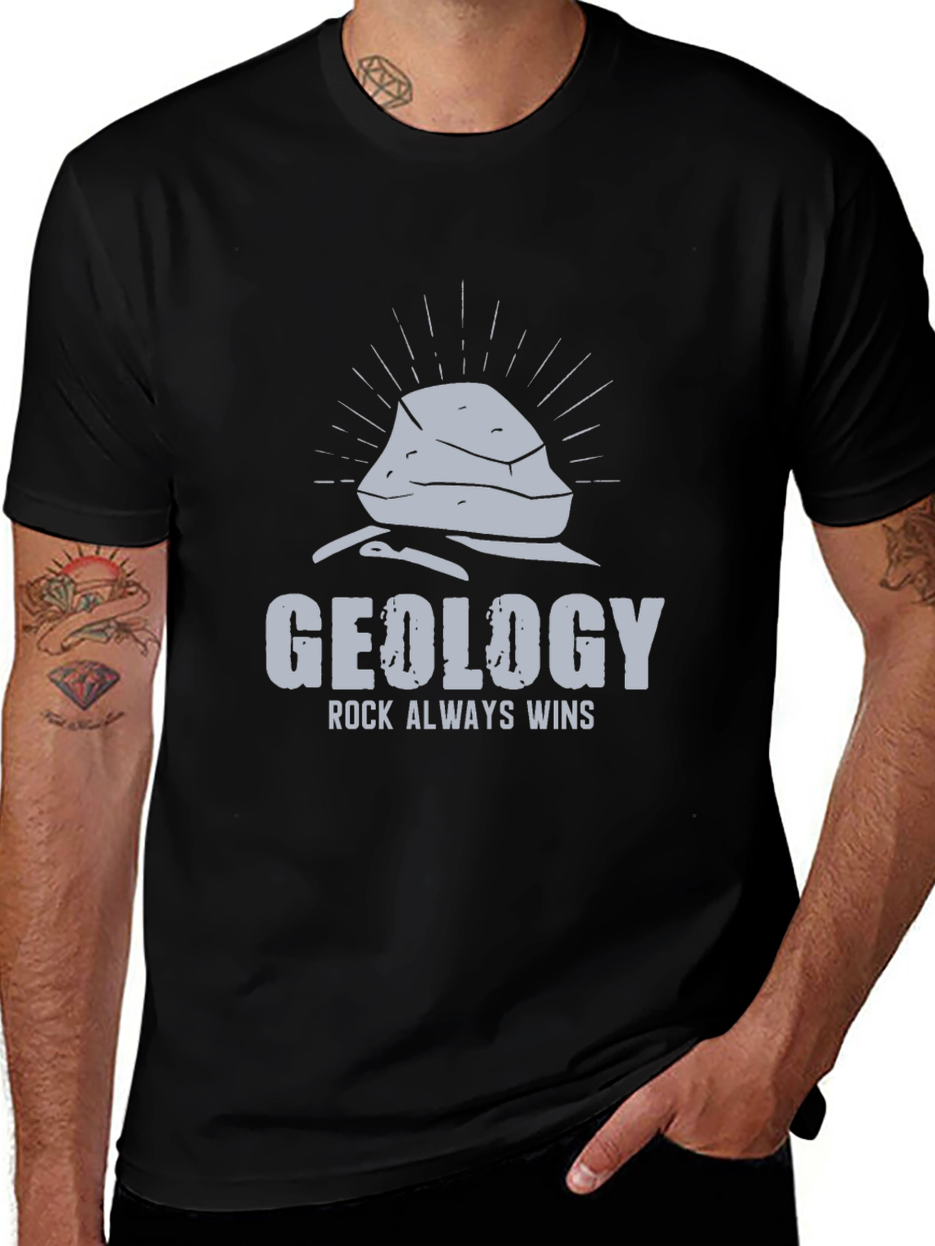Variant 10 of Geology Rock Always Wins Graphic T-Shirt