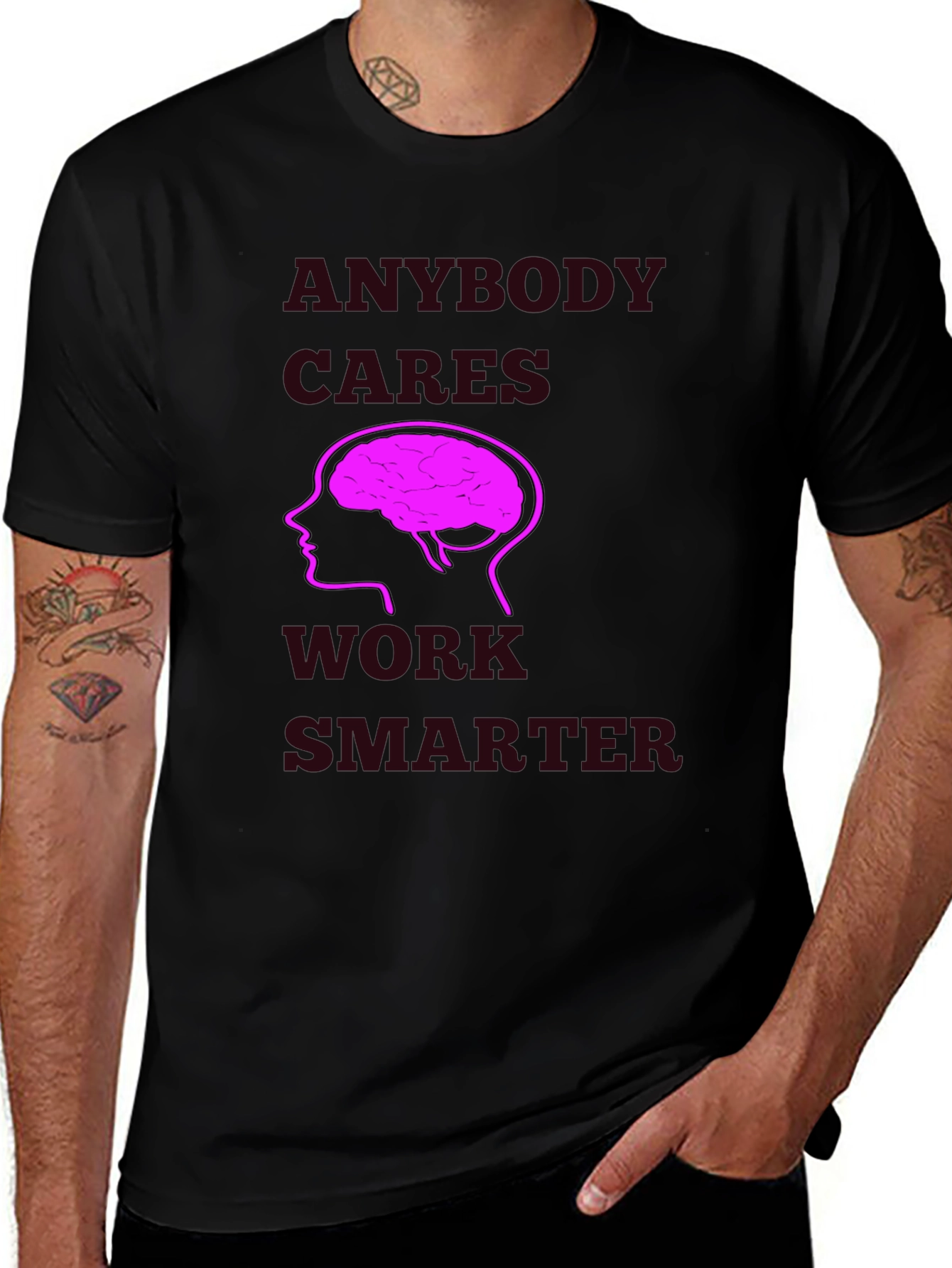 Work Smarter T-Shirt - Brain Graphic Tee