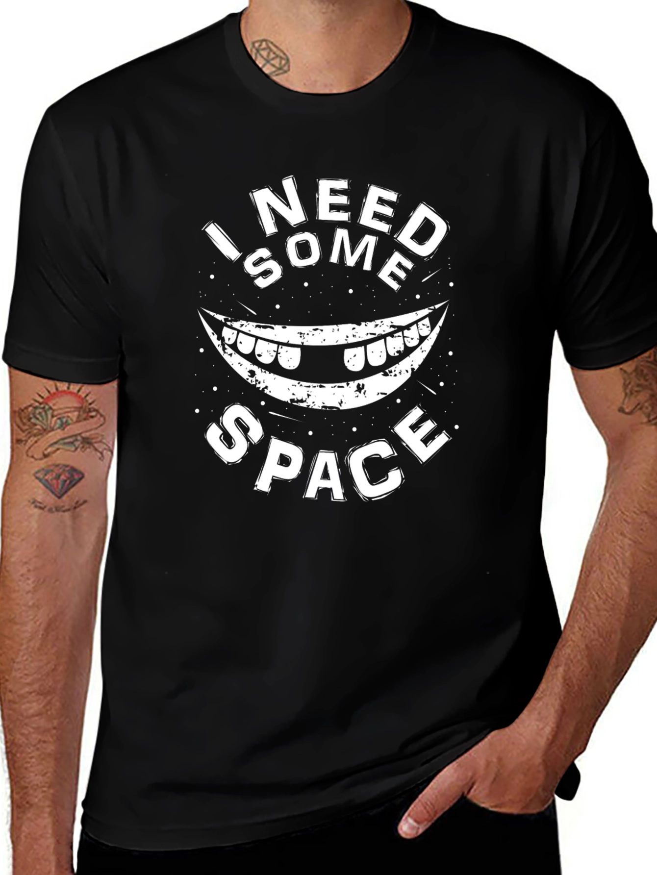 Variant 3 of I Need Some Space Graphic T-Shirt - Funny Tooth Gap Tee