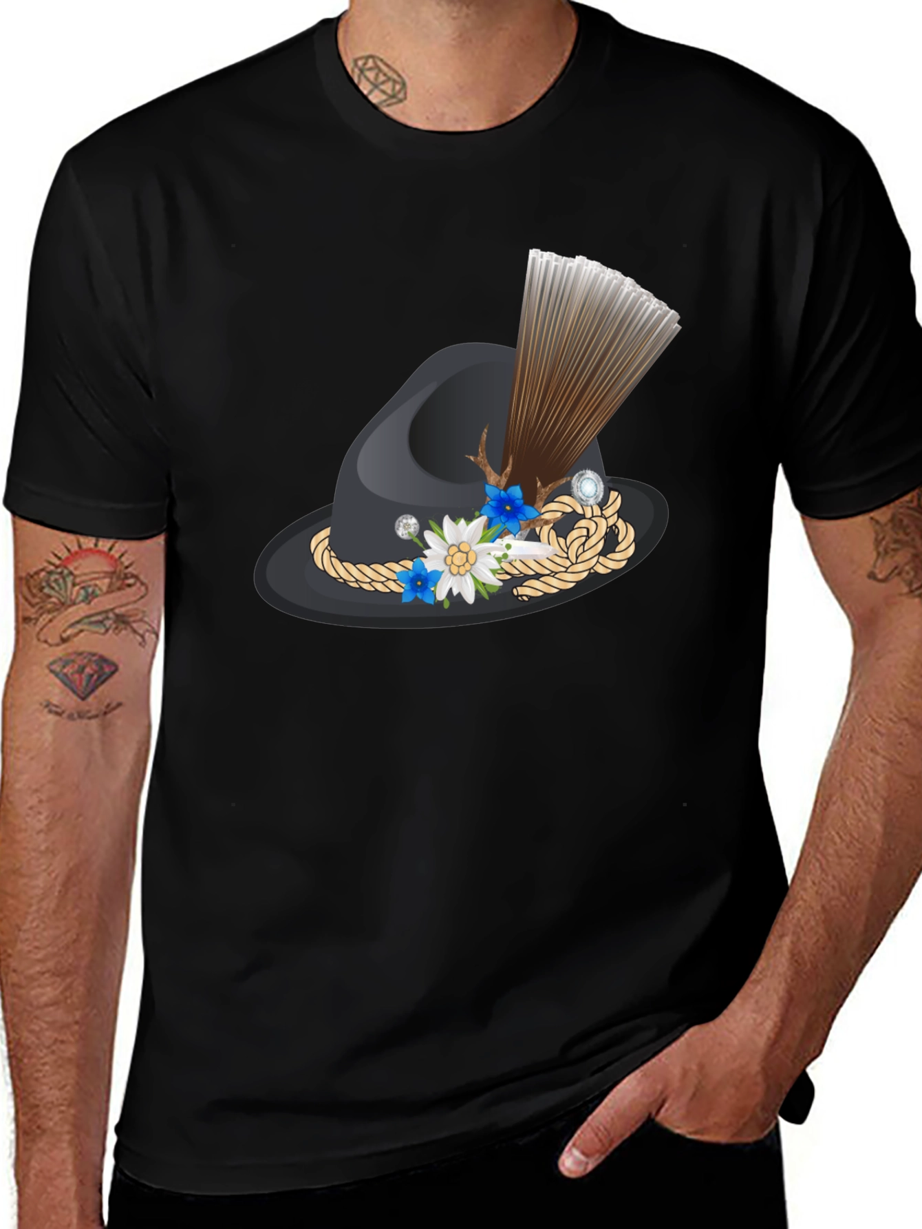 Variant 21 of Novelty Hat Graphic Tee - Bavarian Style