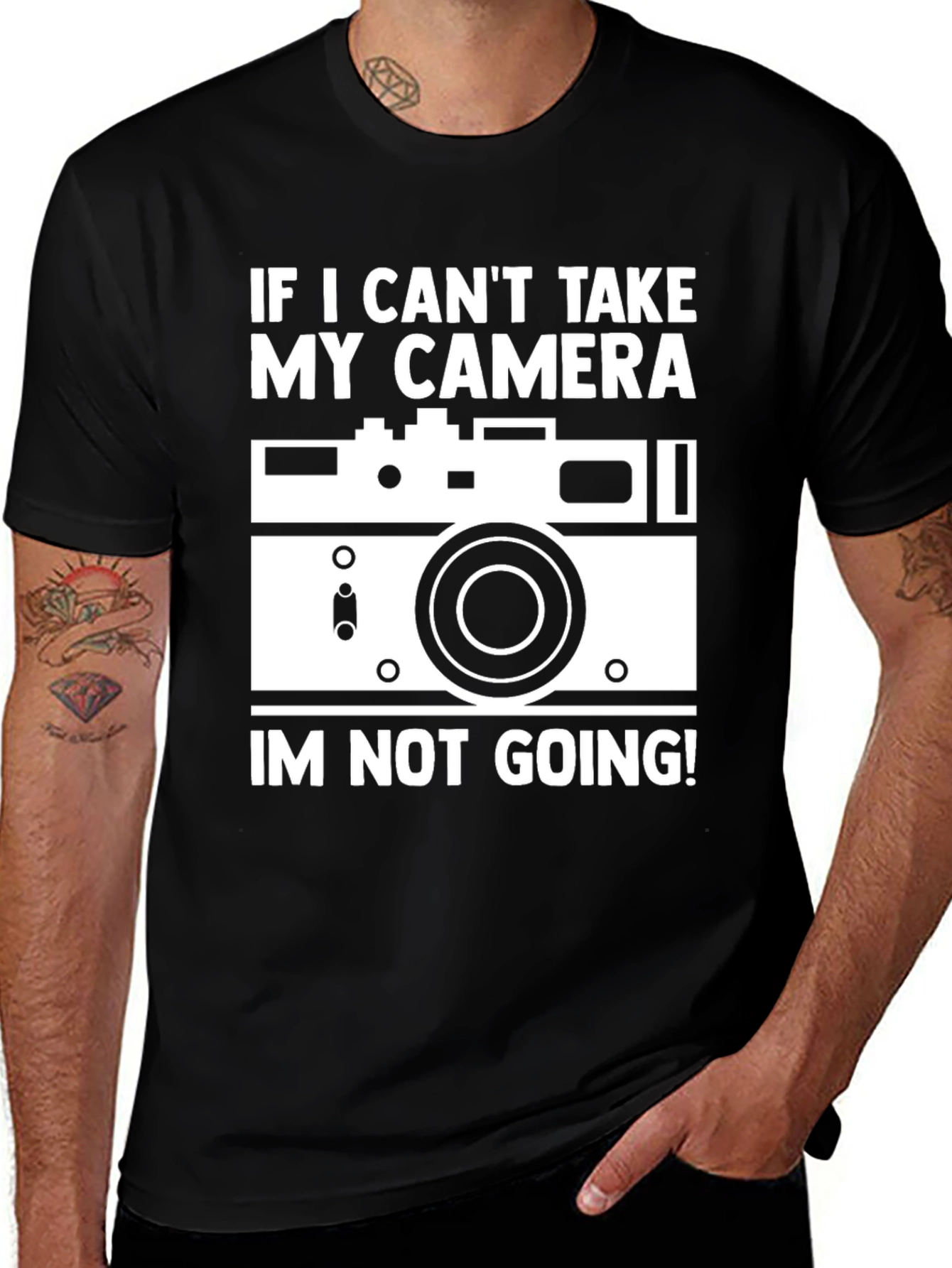 Variant 17 of Camera Lover T-Shirt - If I Can't Take My Camera