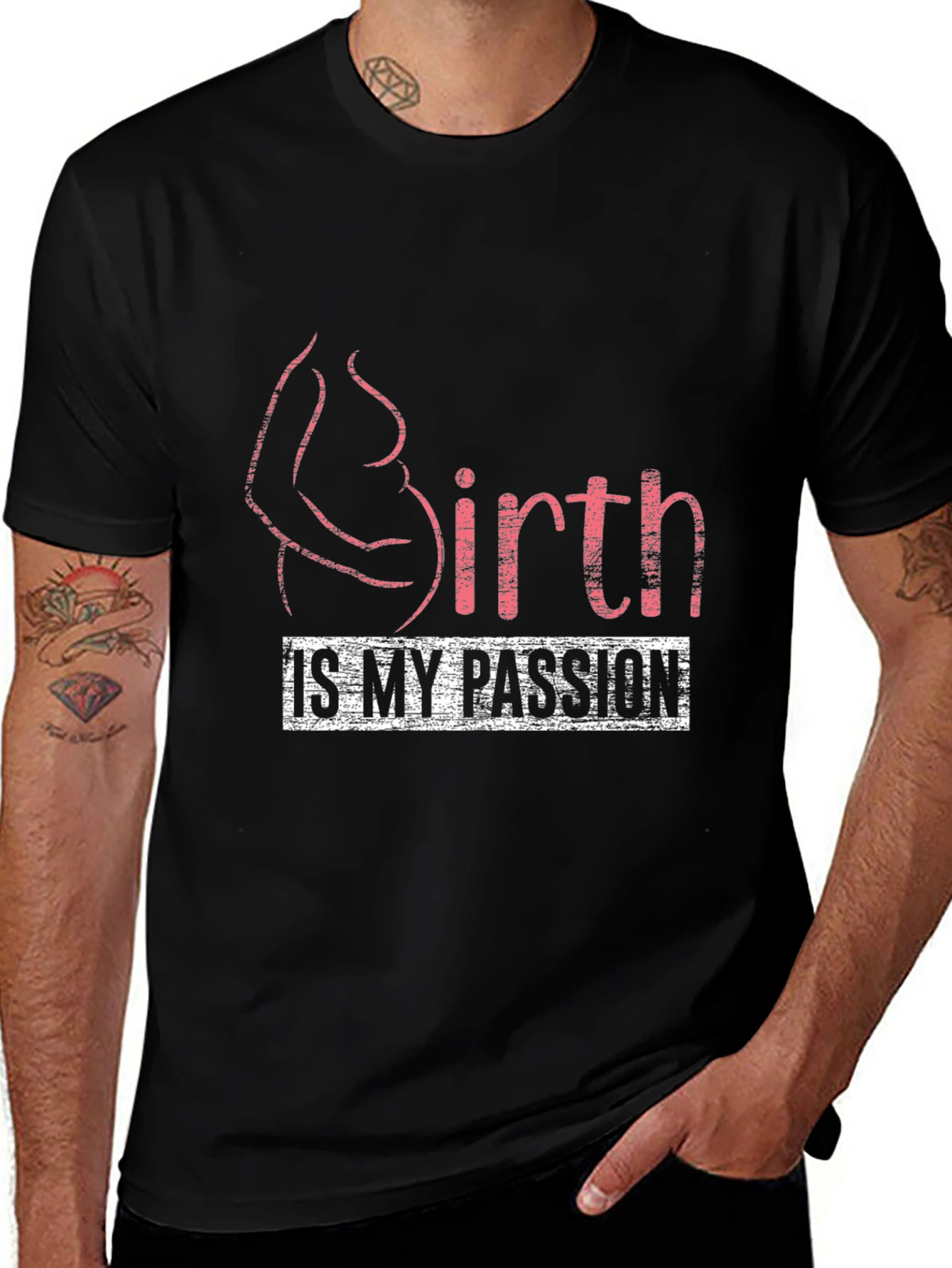Variant 28 of Birth is My Passion Graphic Tee - Maternity T-Shirt