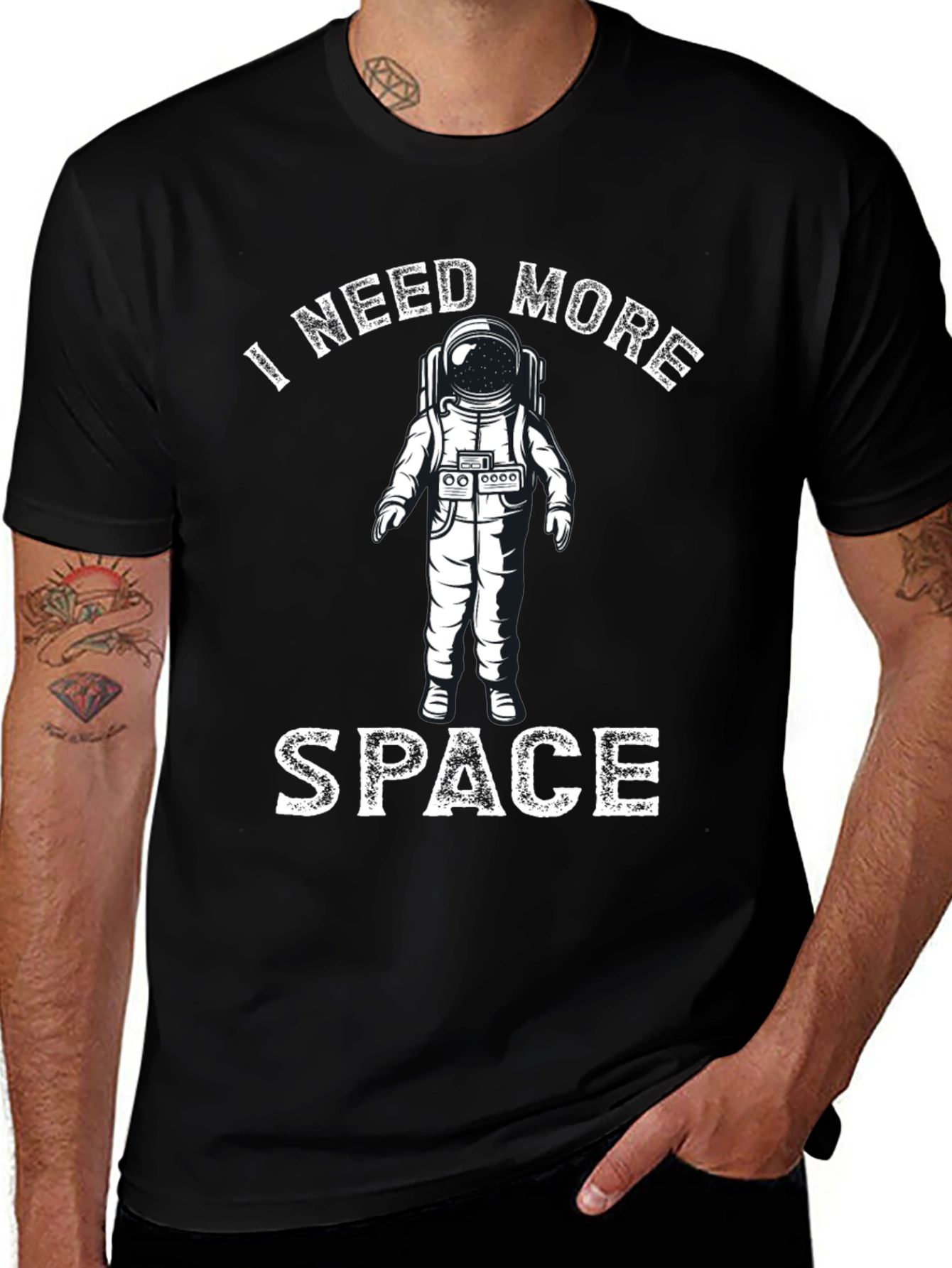 I Need More Space Astronaut Graphic T-Shirt