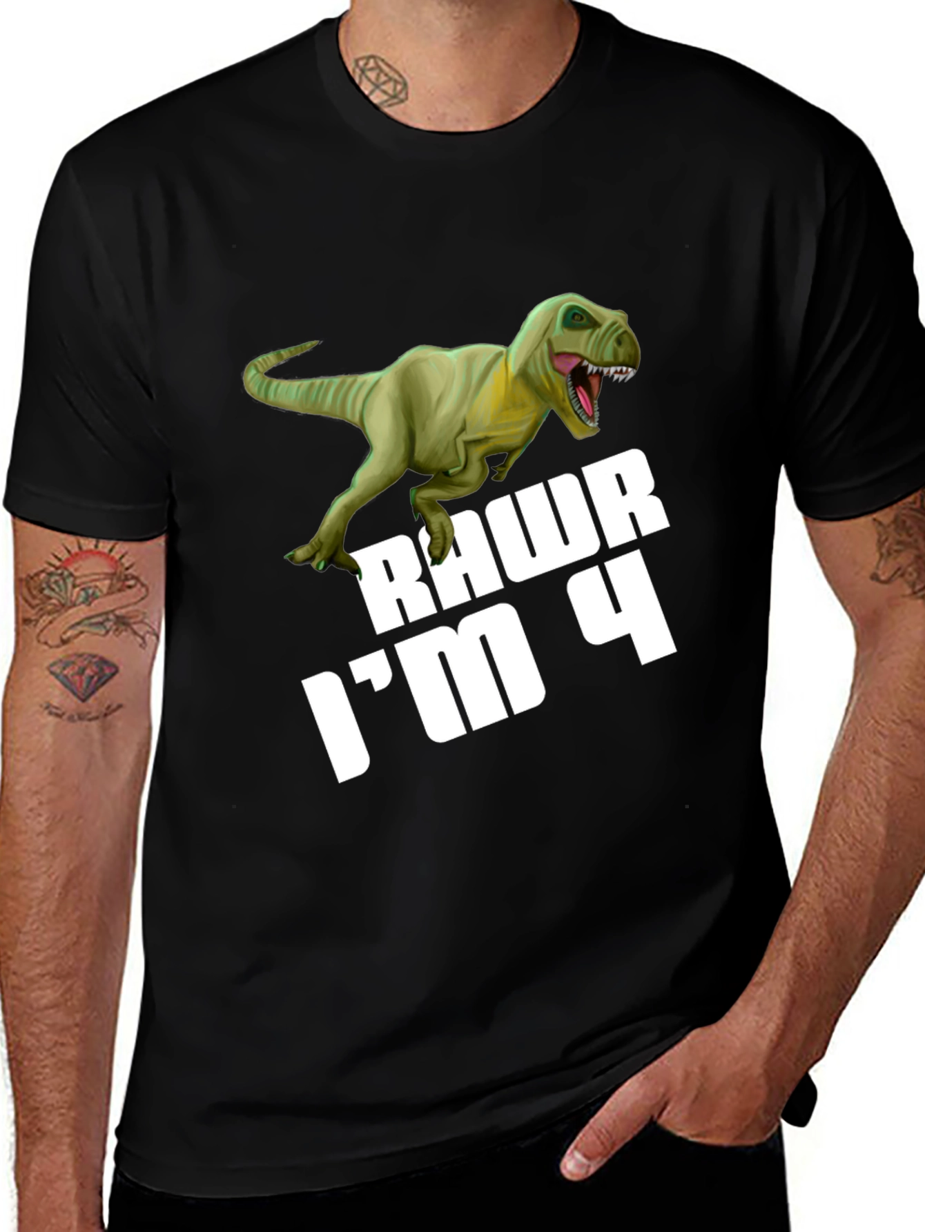 Variant 7 of Rawr I'm 4 Dinosaur Birthday T-Shirt
