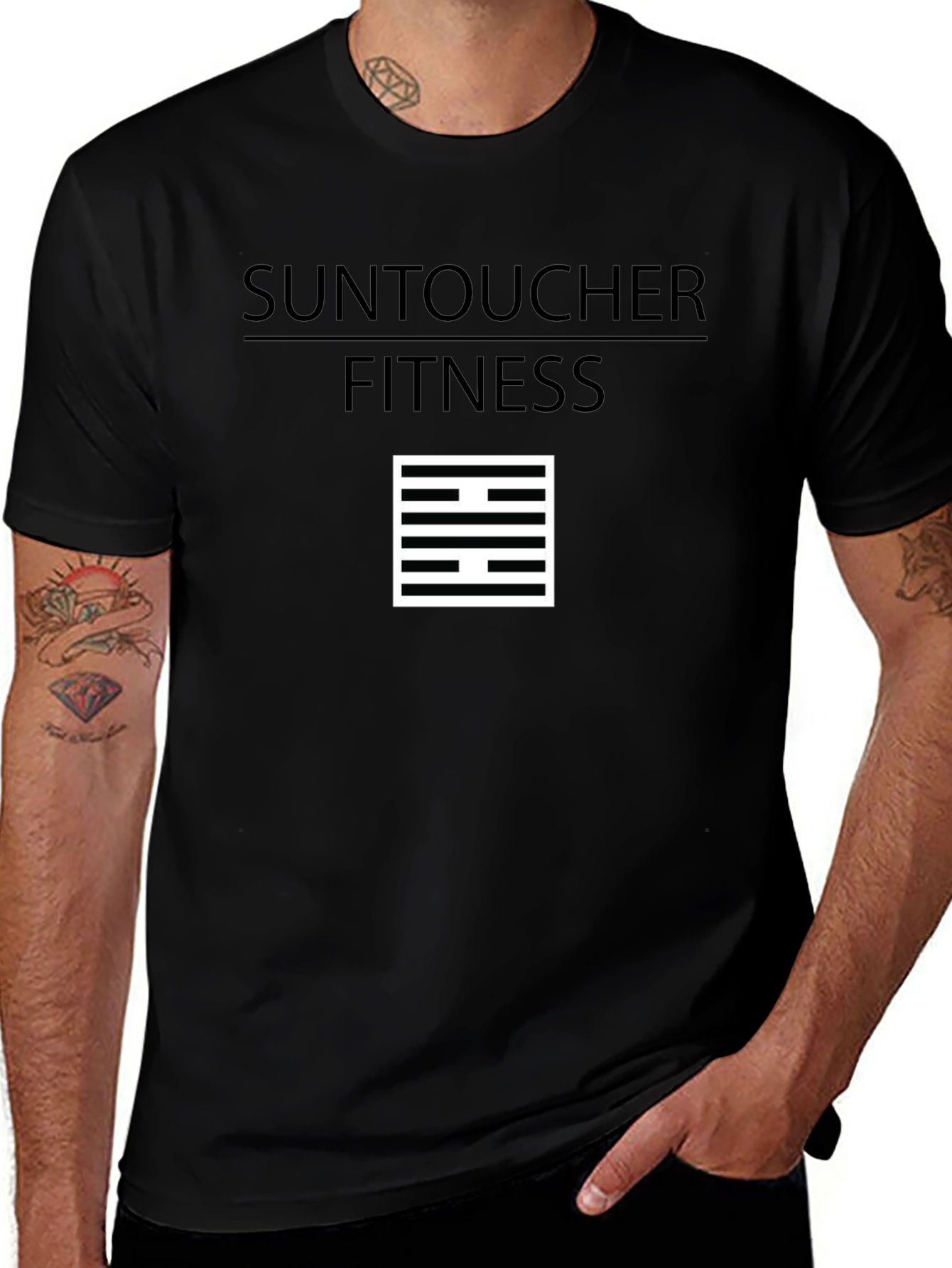 Variant 18 of SunToucher Fitness Black Graphic T-Shirt